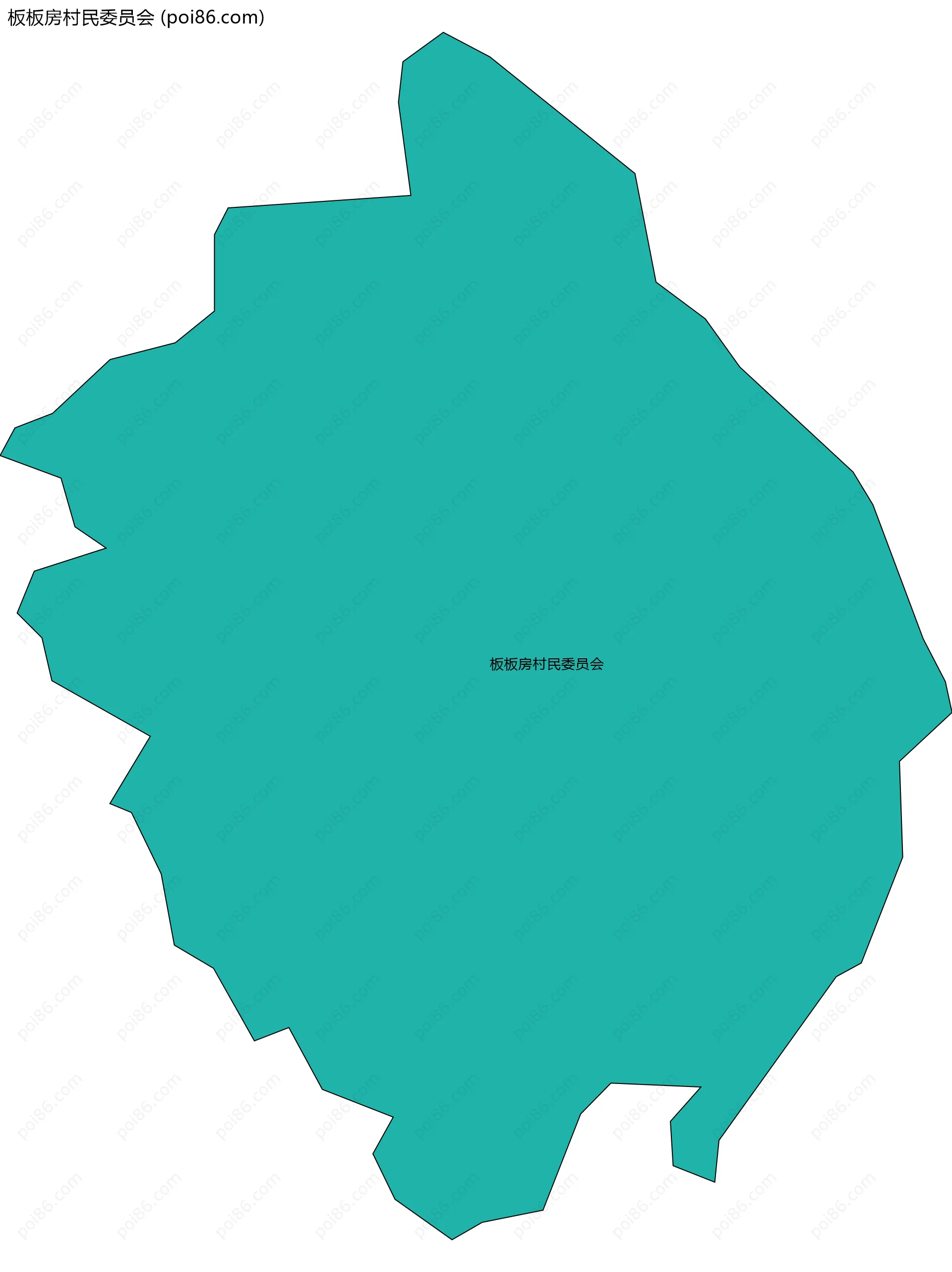 板板房村民委员会边界地图