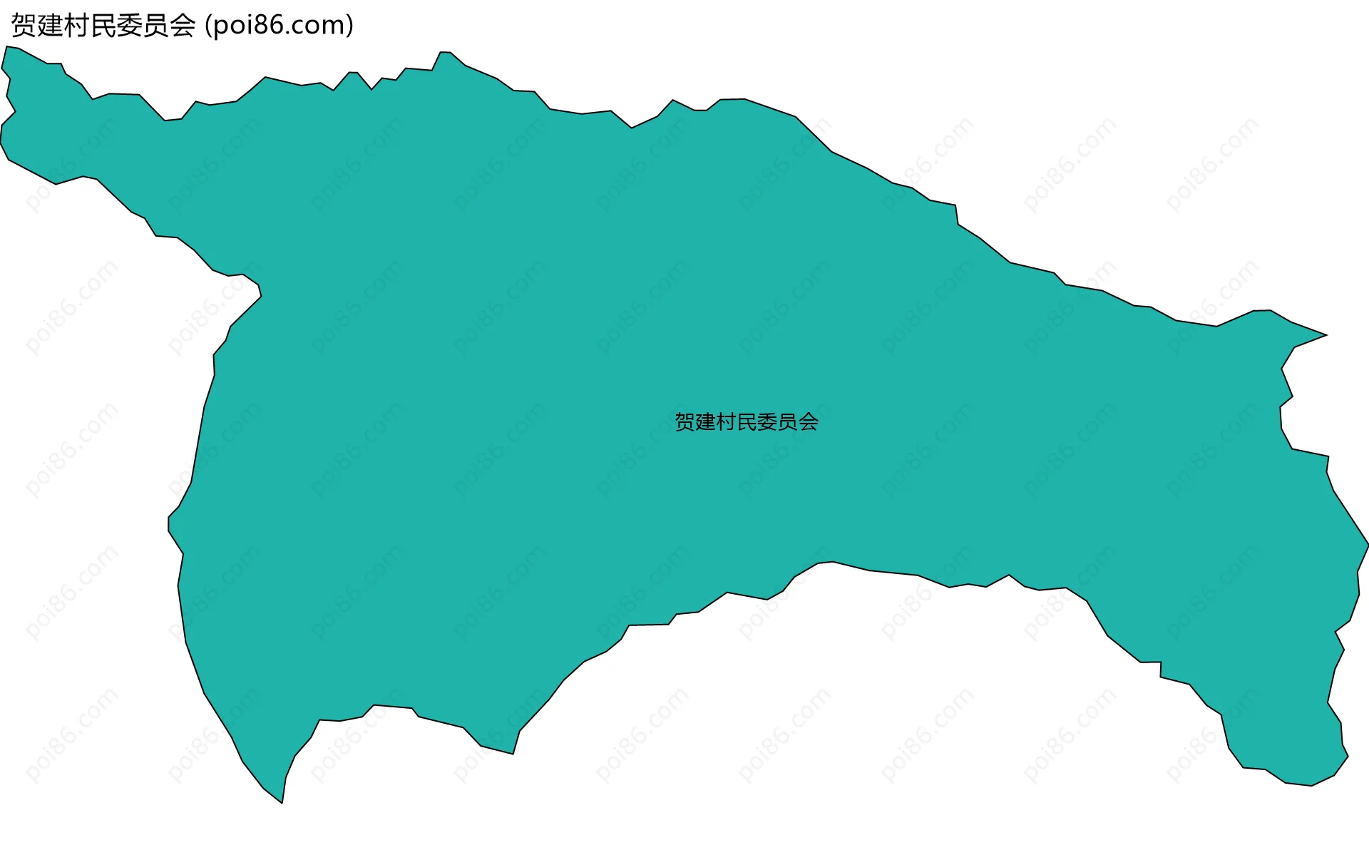 贺建村民委员会边界地图