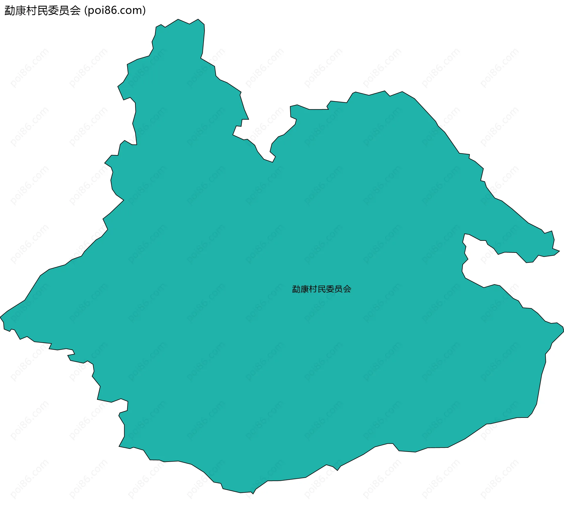 勐康村民委员会边界地图