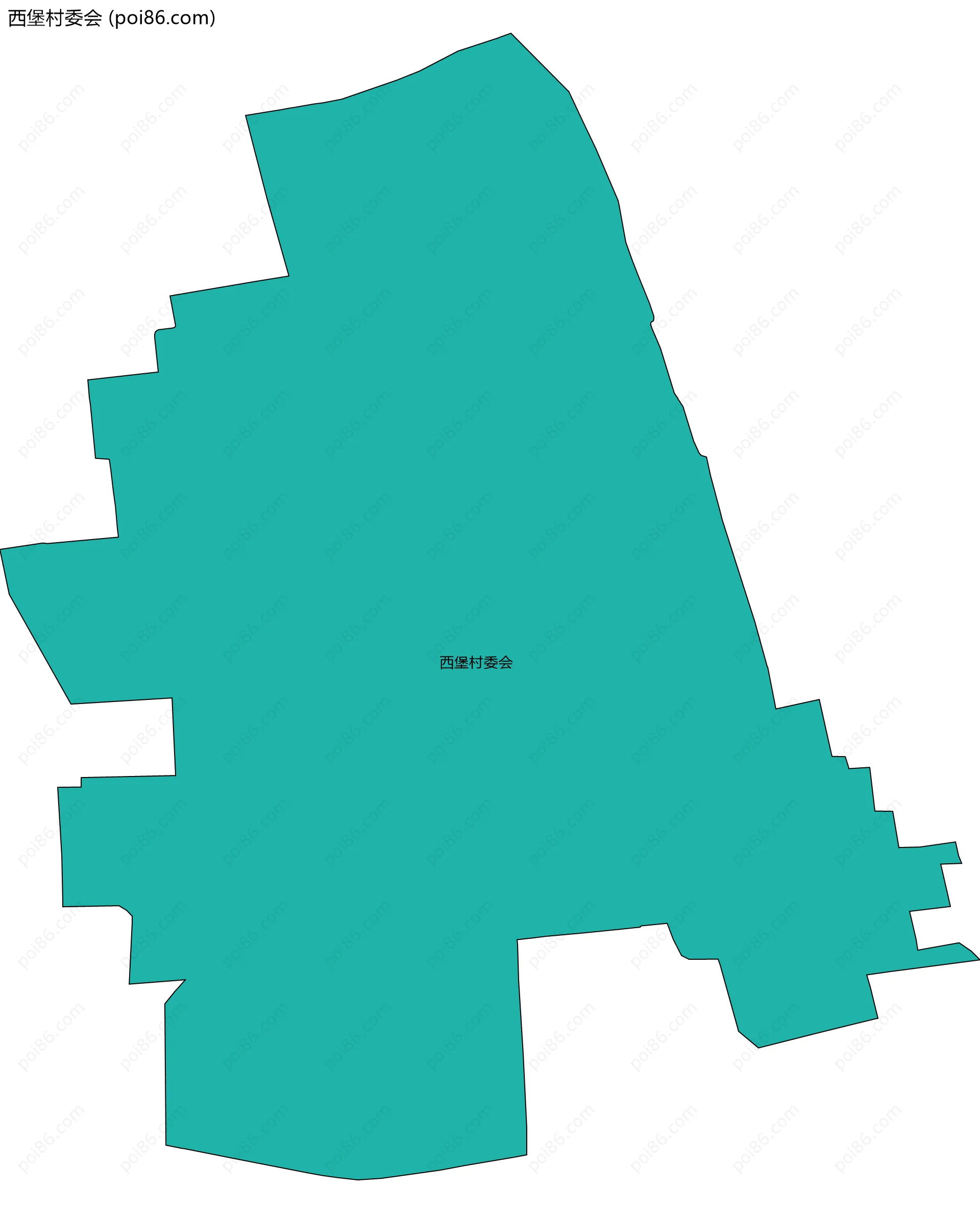西堡村委会边界地图