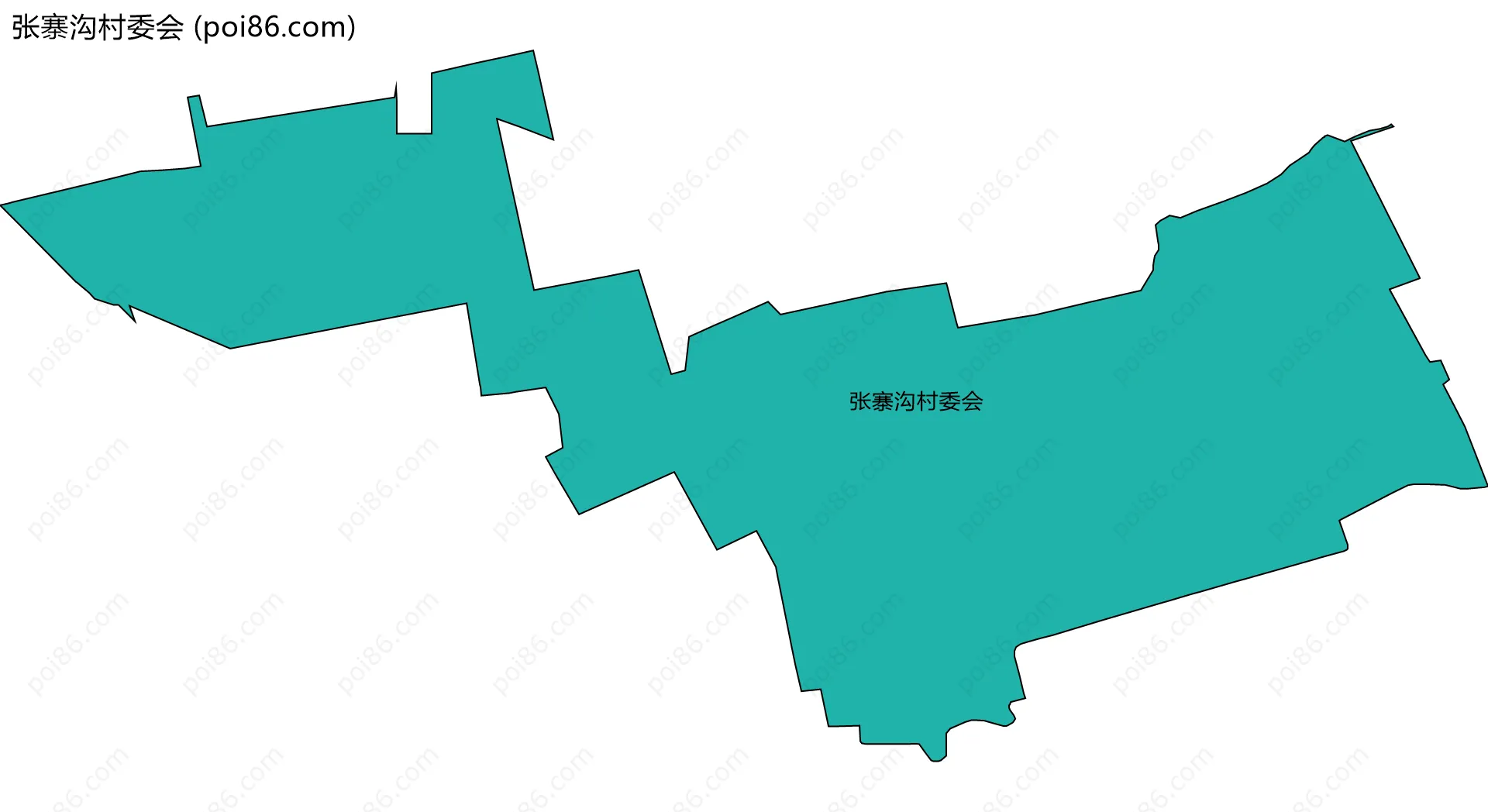张寨沟村委会边界地图