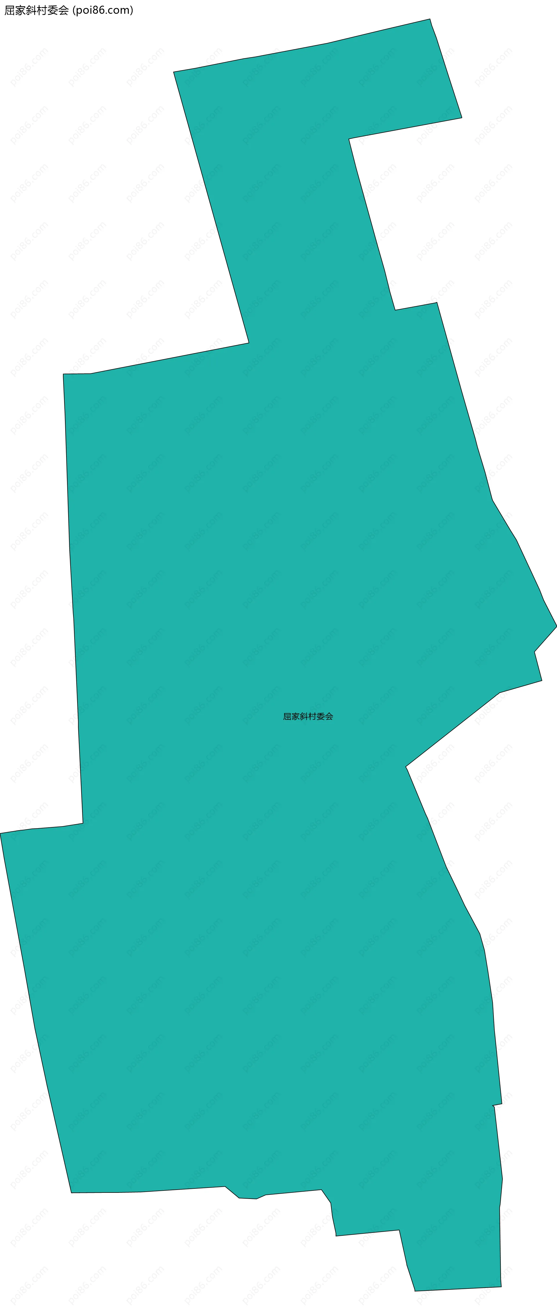 屈家斜村委会边界地图