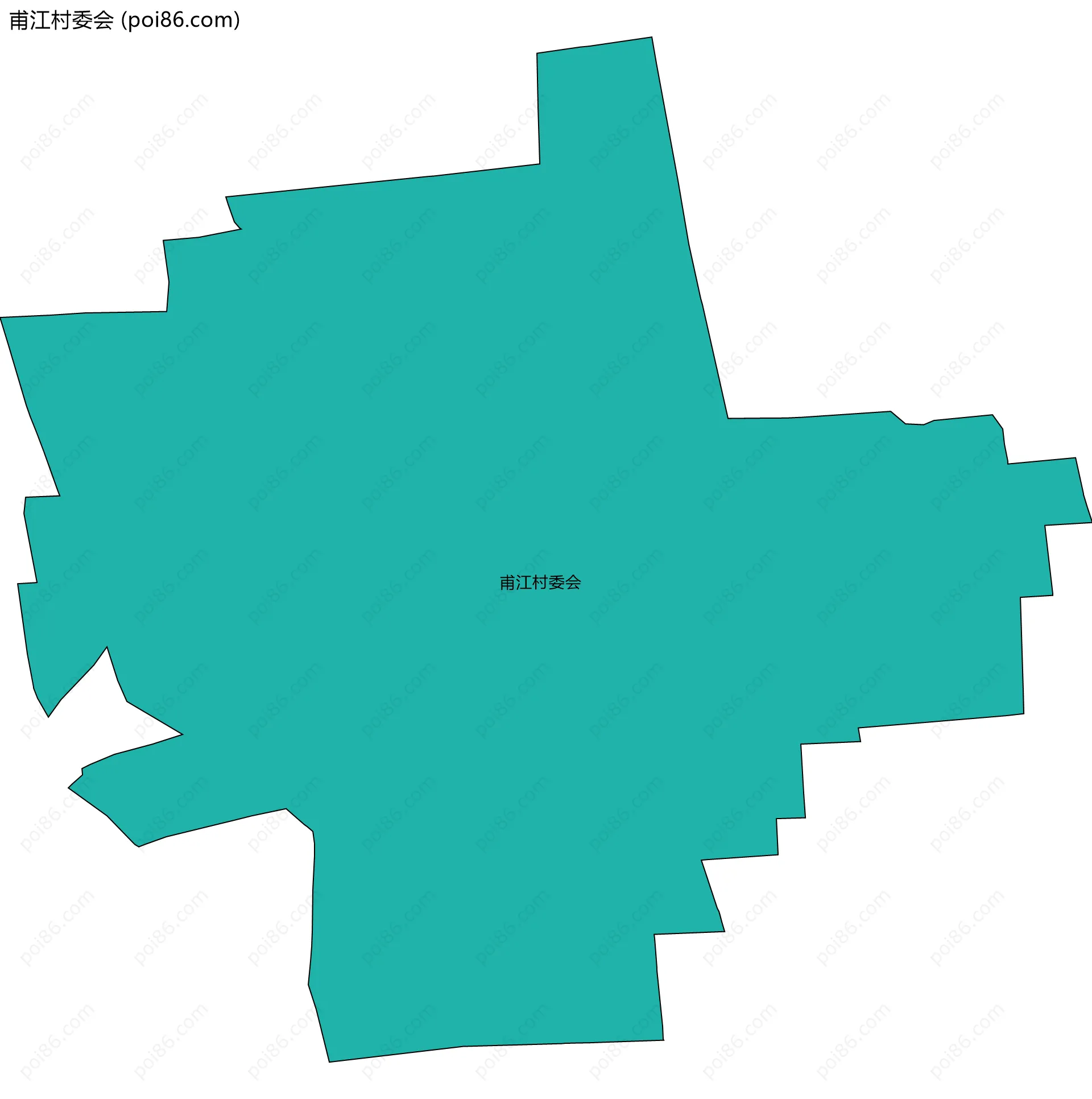 甫江村委会边界地图