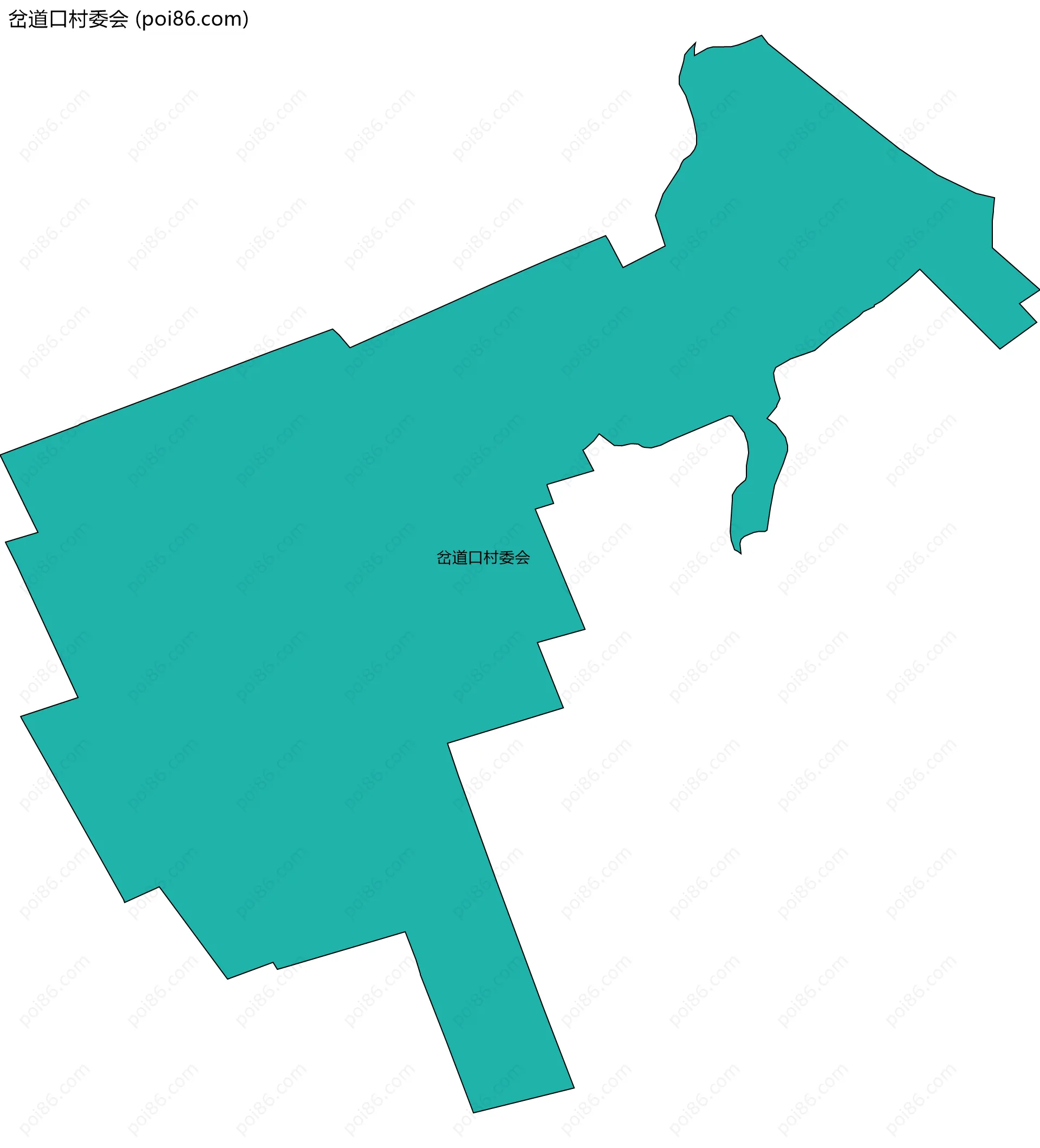 岔道口村委会边界地图