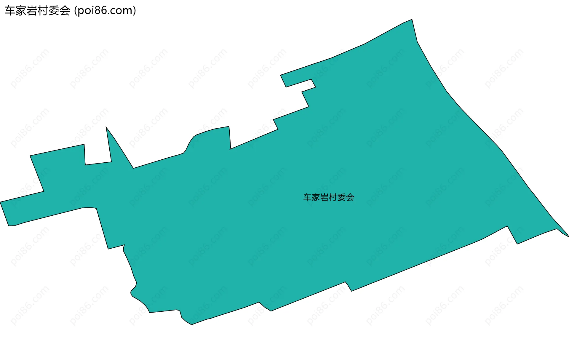 车家岩村委会边界地图