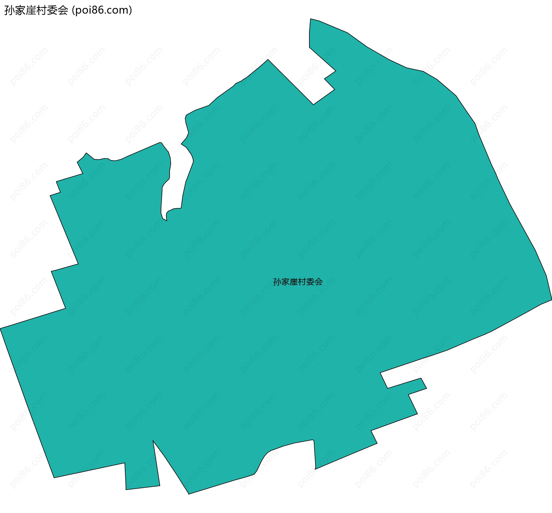 孙家崖村委会边界地图