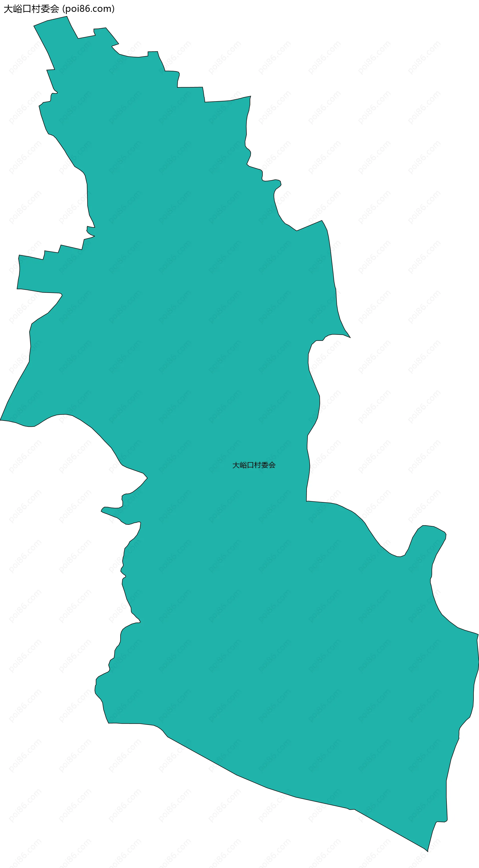 大峪口村委会边界地图