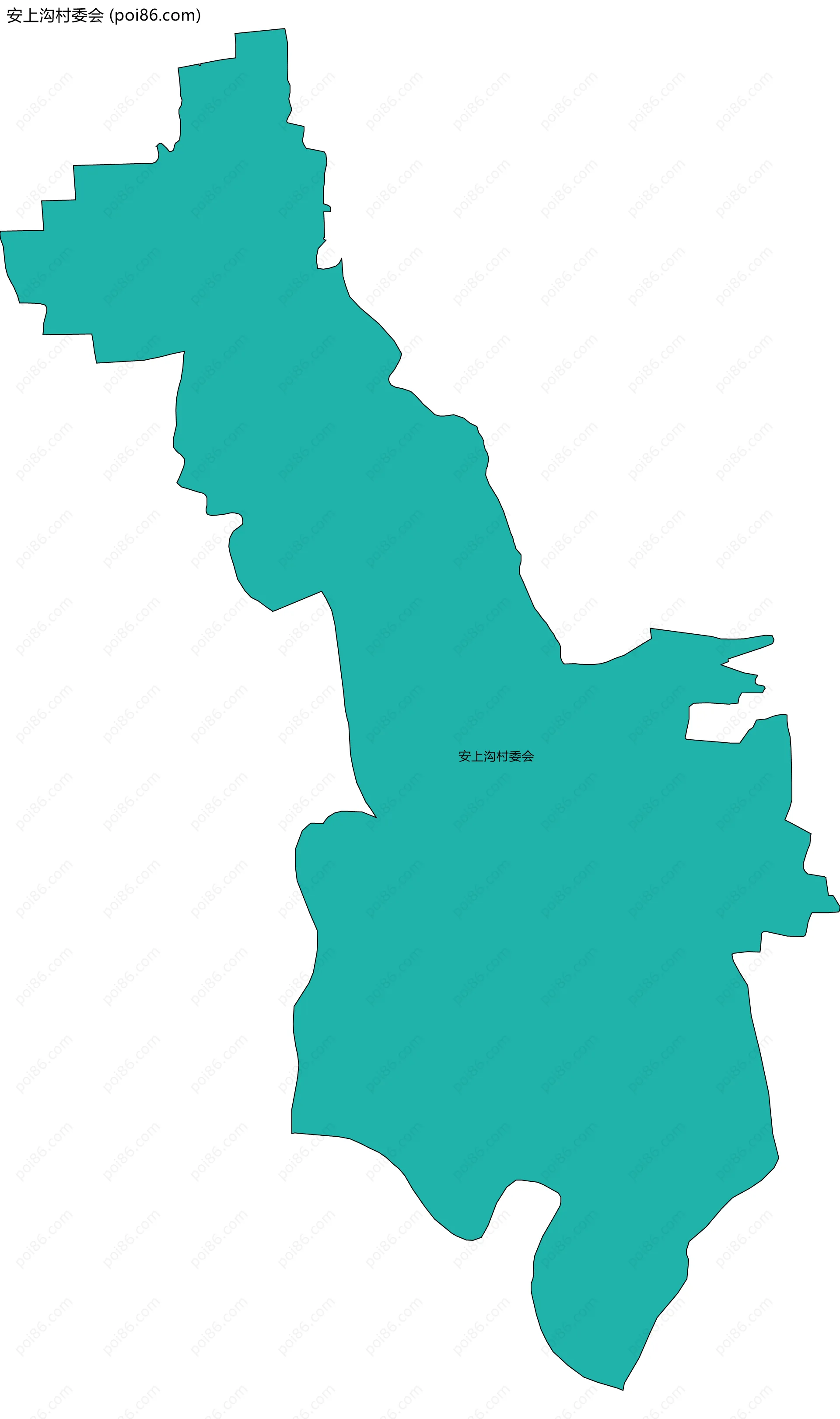 安上沟村委会边界地图