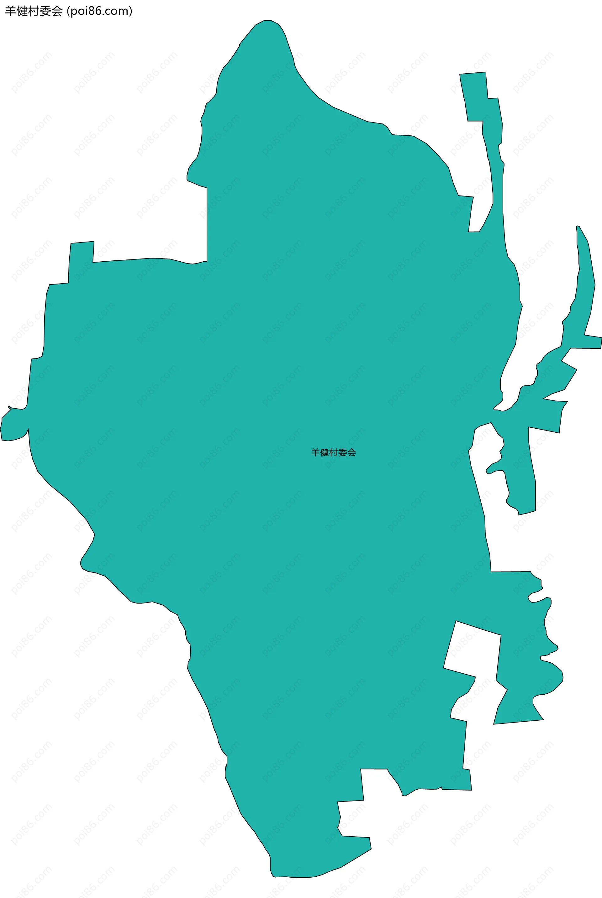 羊健村委会边界地图