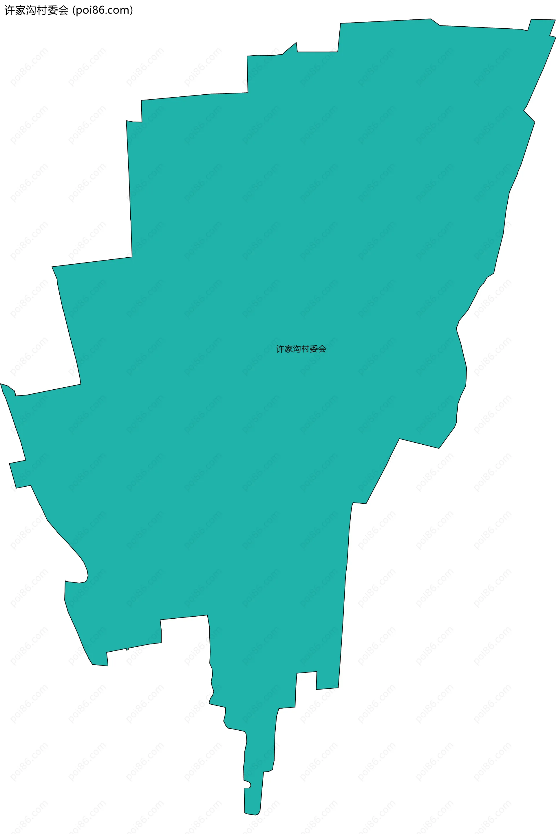 许家沟村委会边界地图