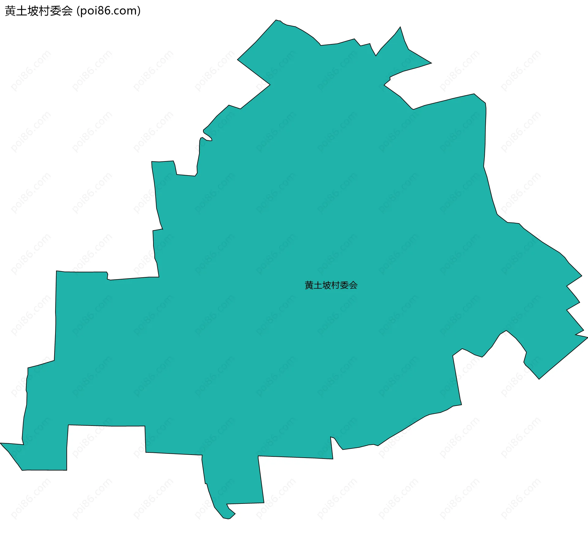 黄土坡村委会边界地图
