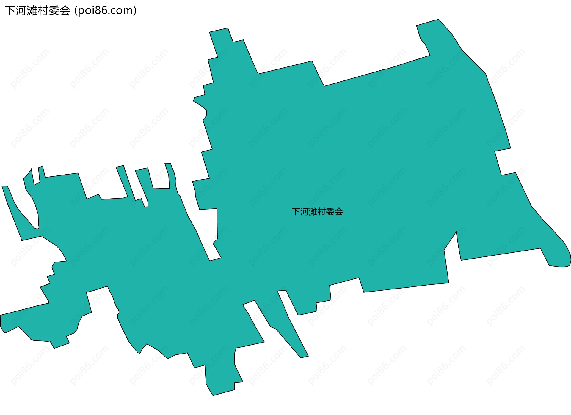下河滩村委会边界地图