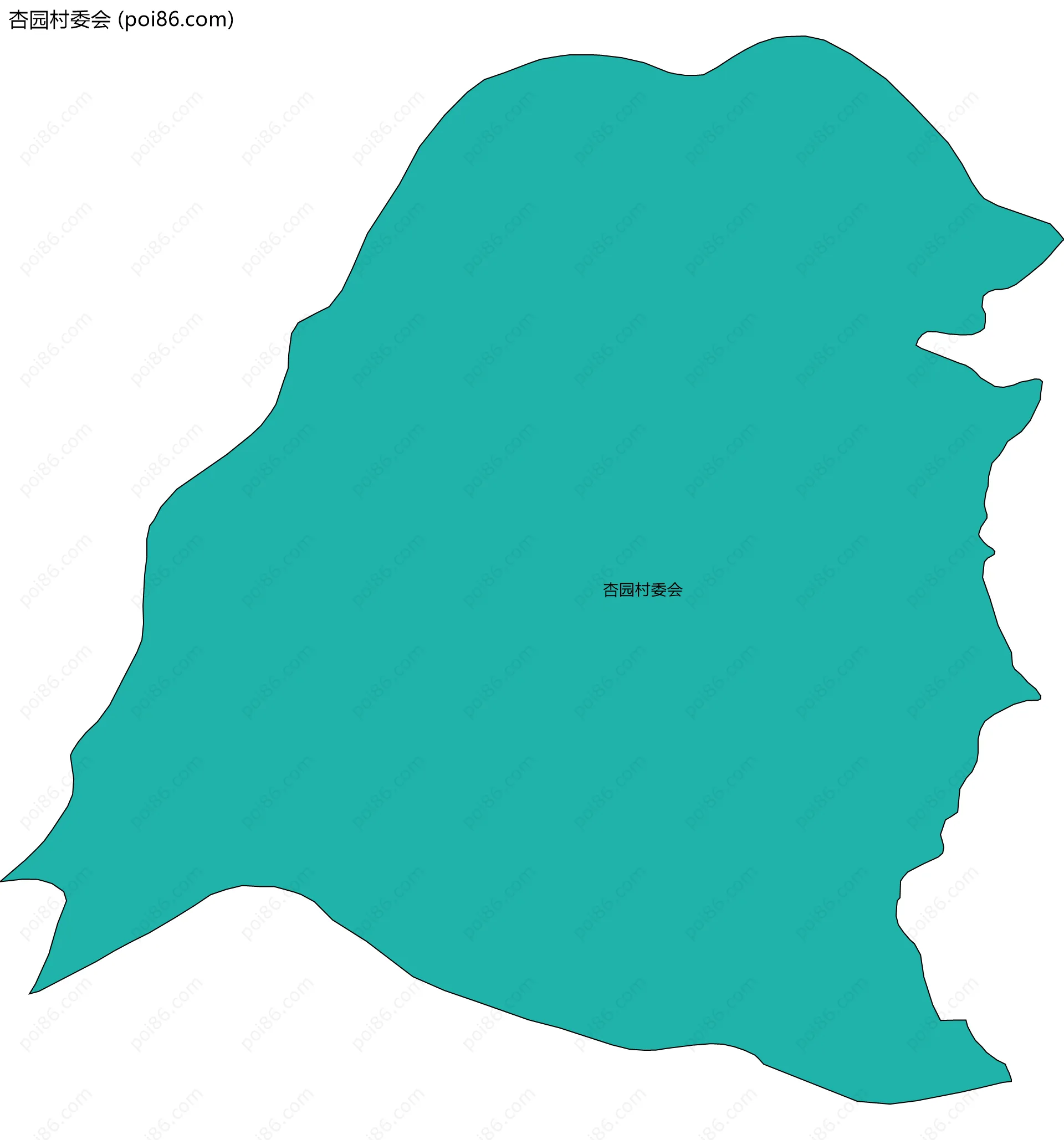 杏园村委会边界地图