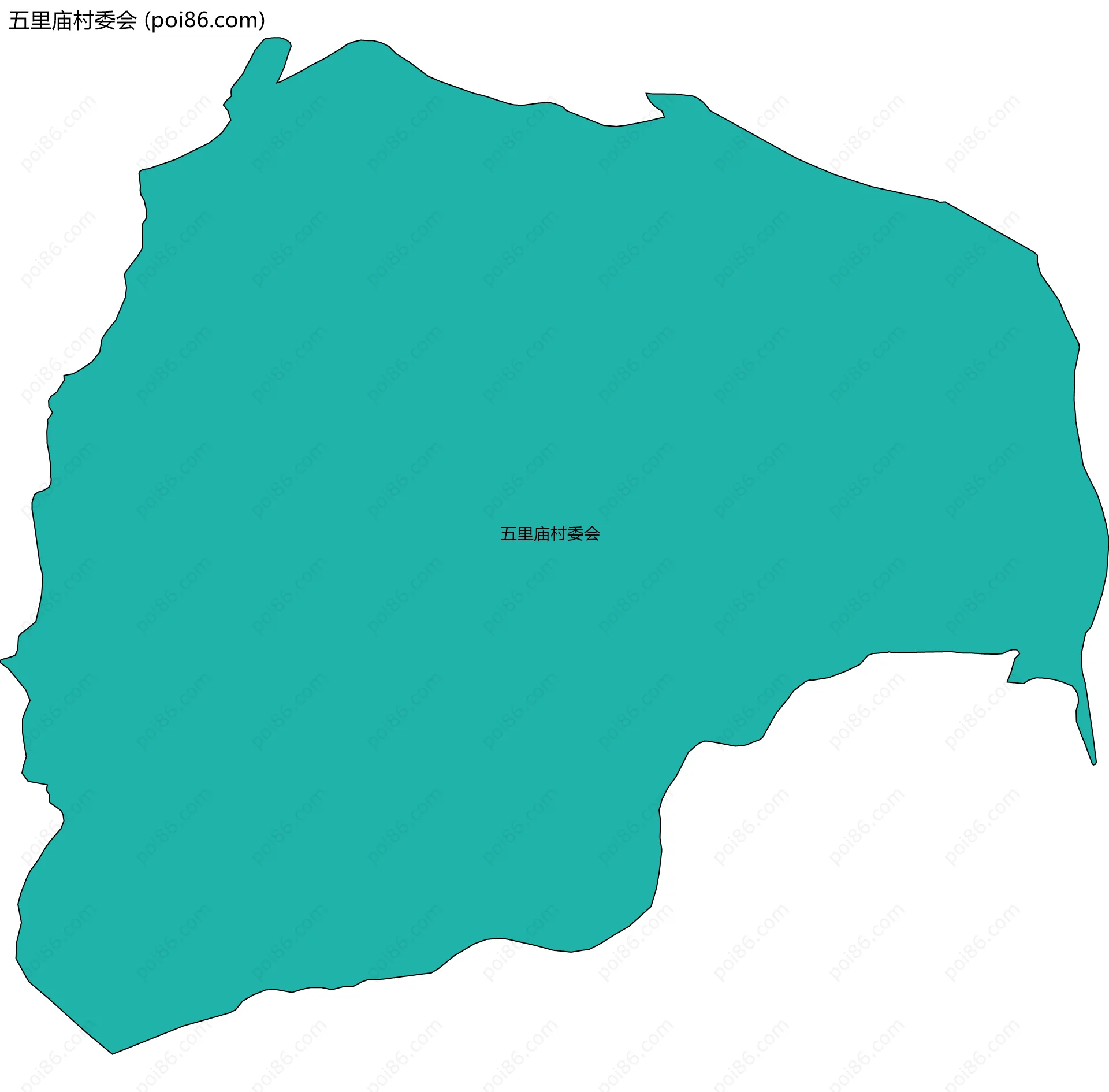 五里庙村委会边界地图