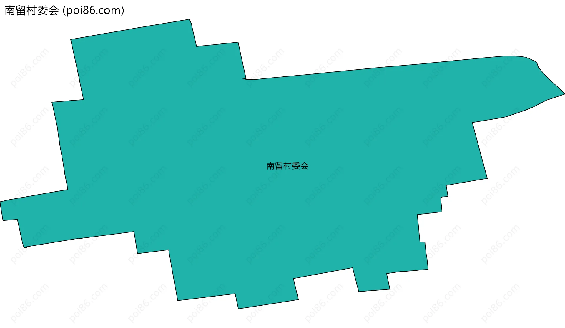 南留村委会边界地图