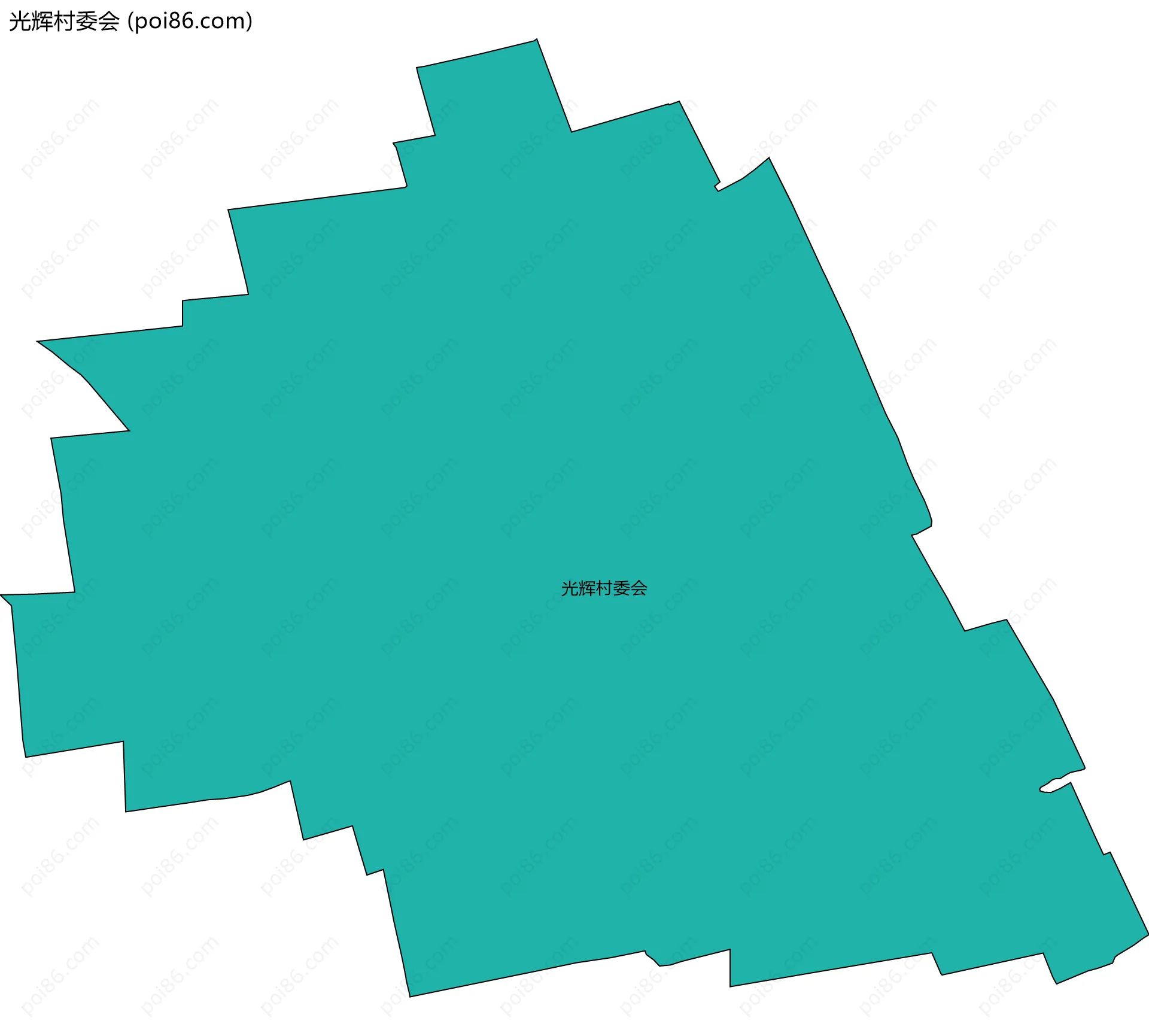 光辉村委会边界地图