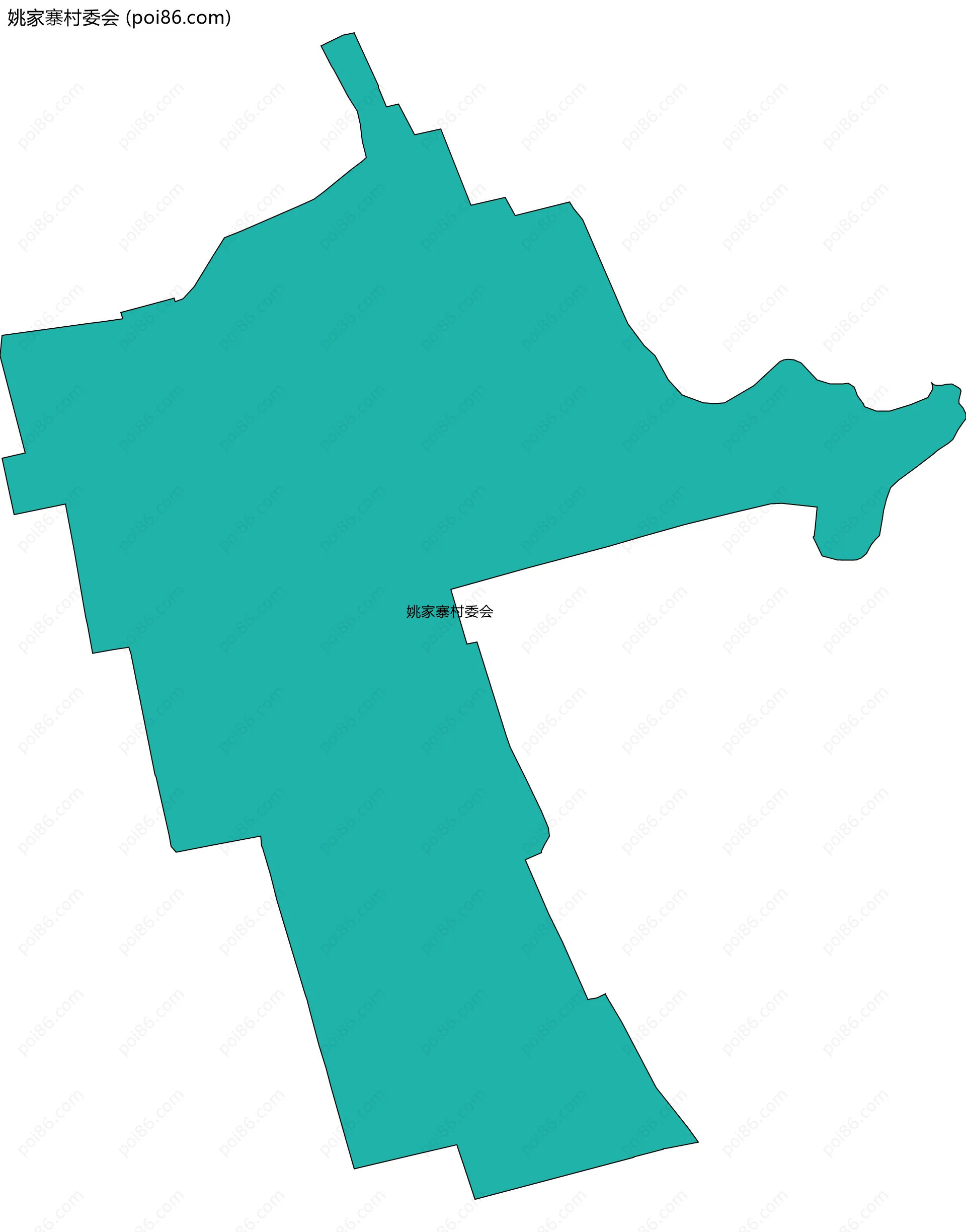 姚家寨村委会边界地图