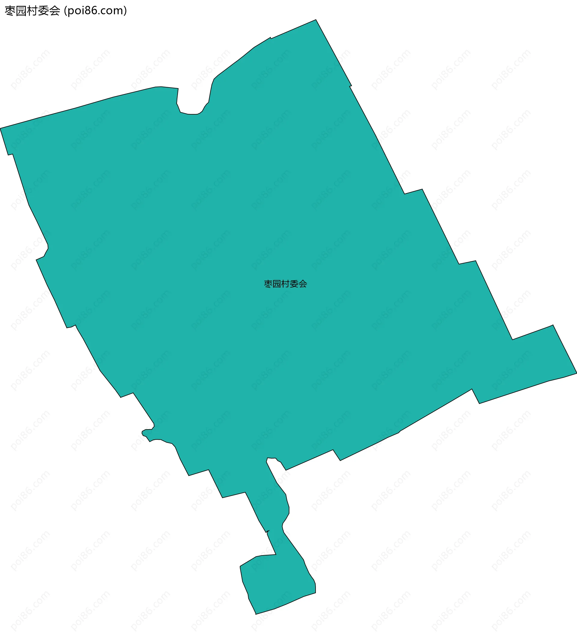 枣园村委会边界地图