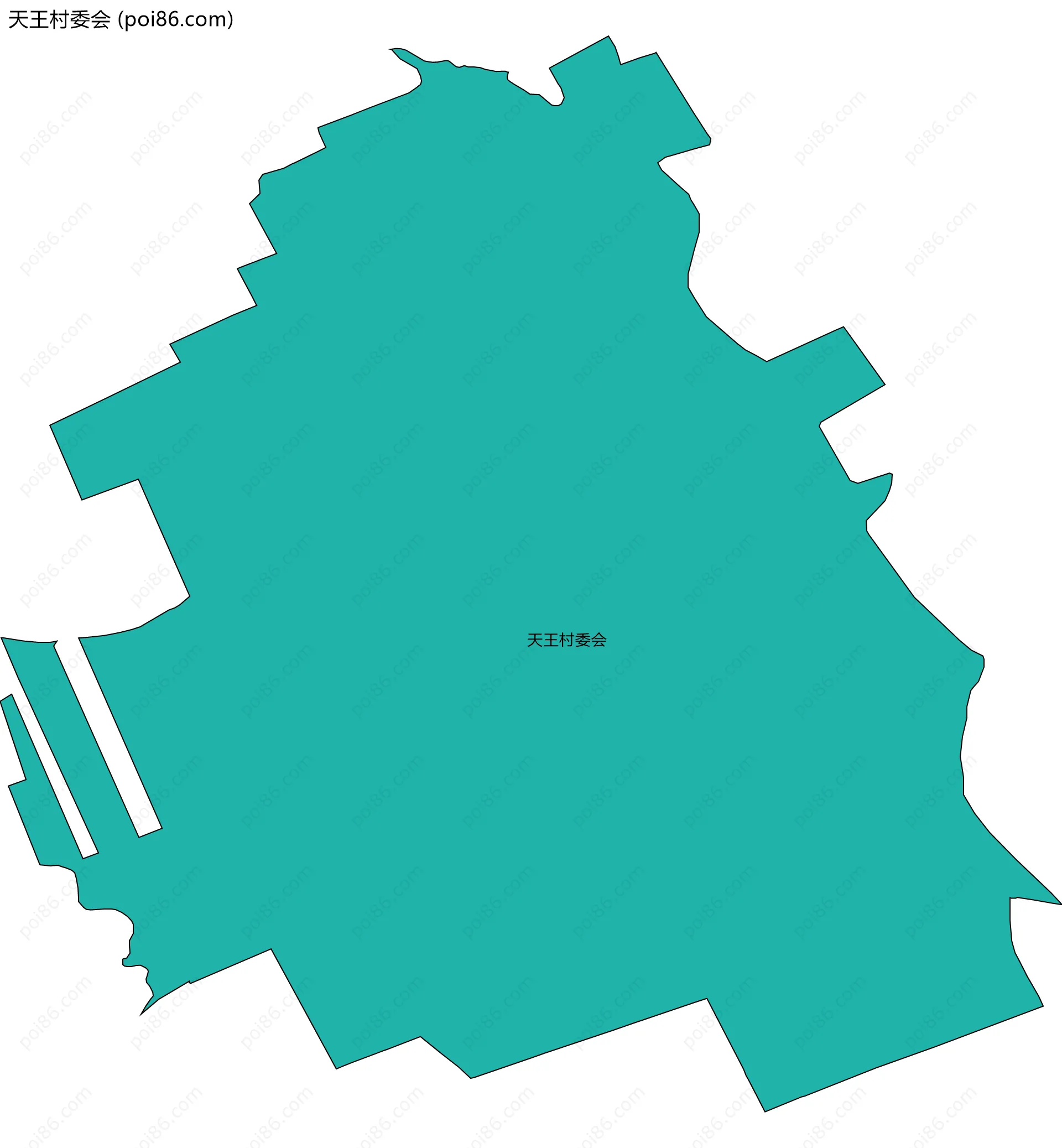 天王村委会边界地图