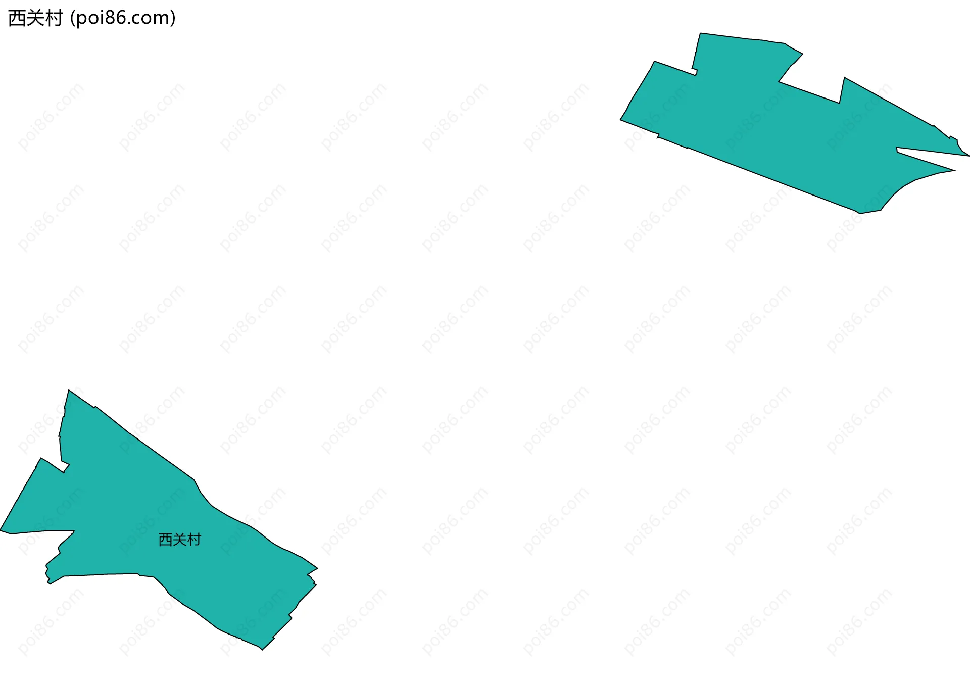 西关村边界地图