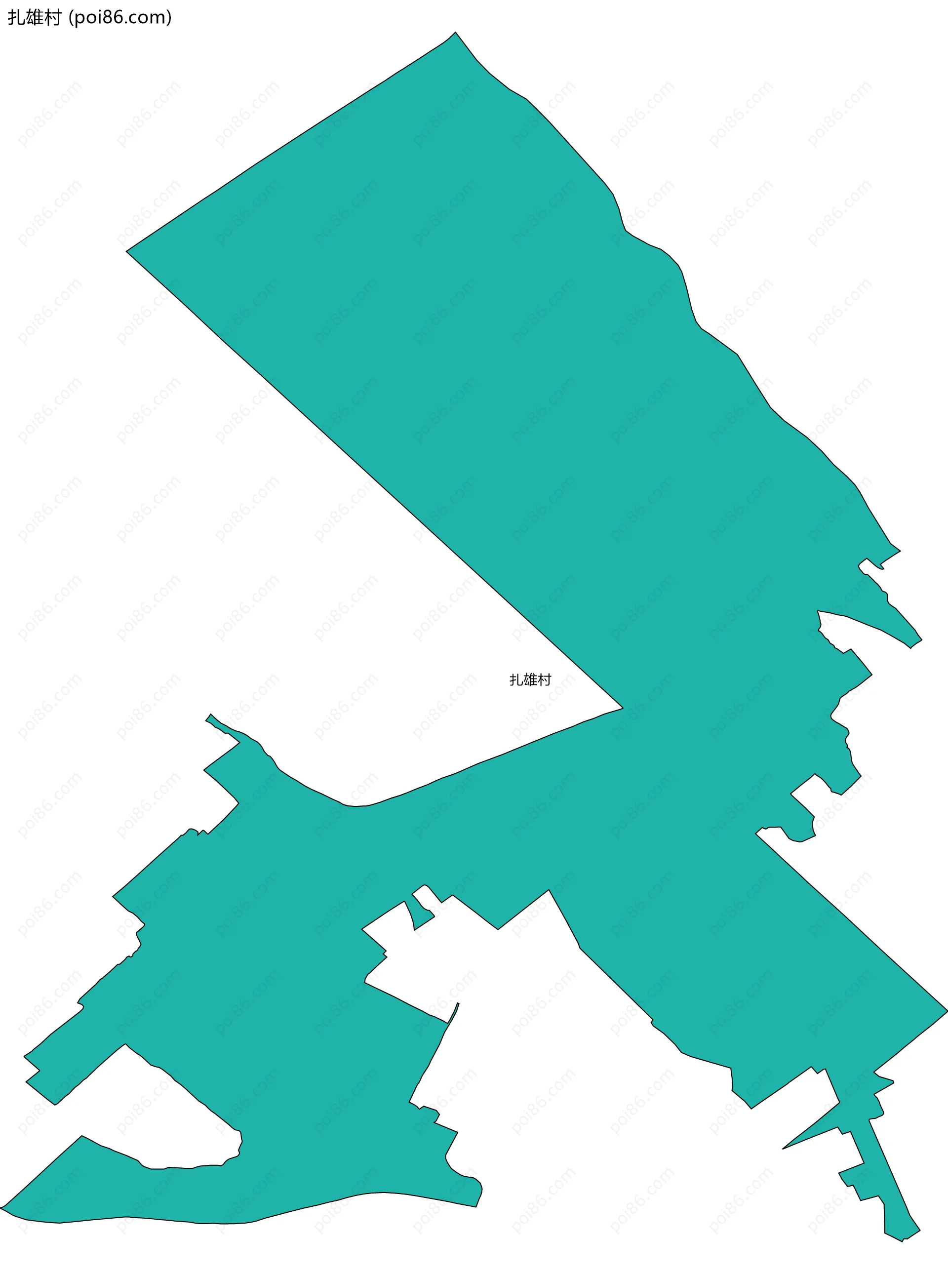 扎雄村边界地图