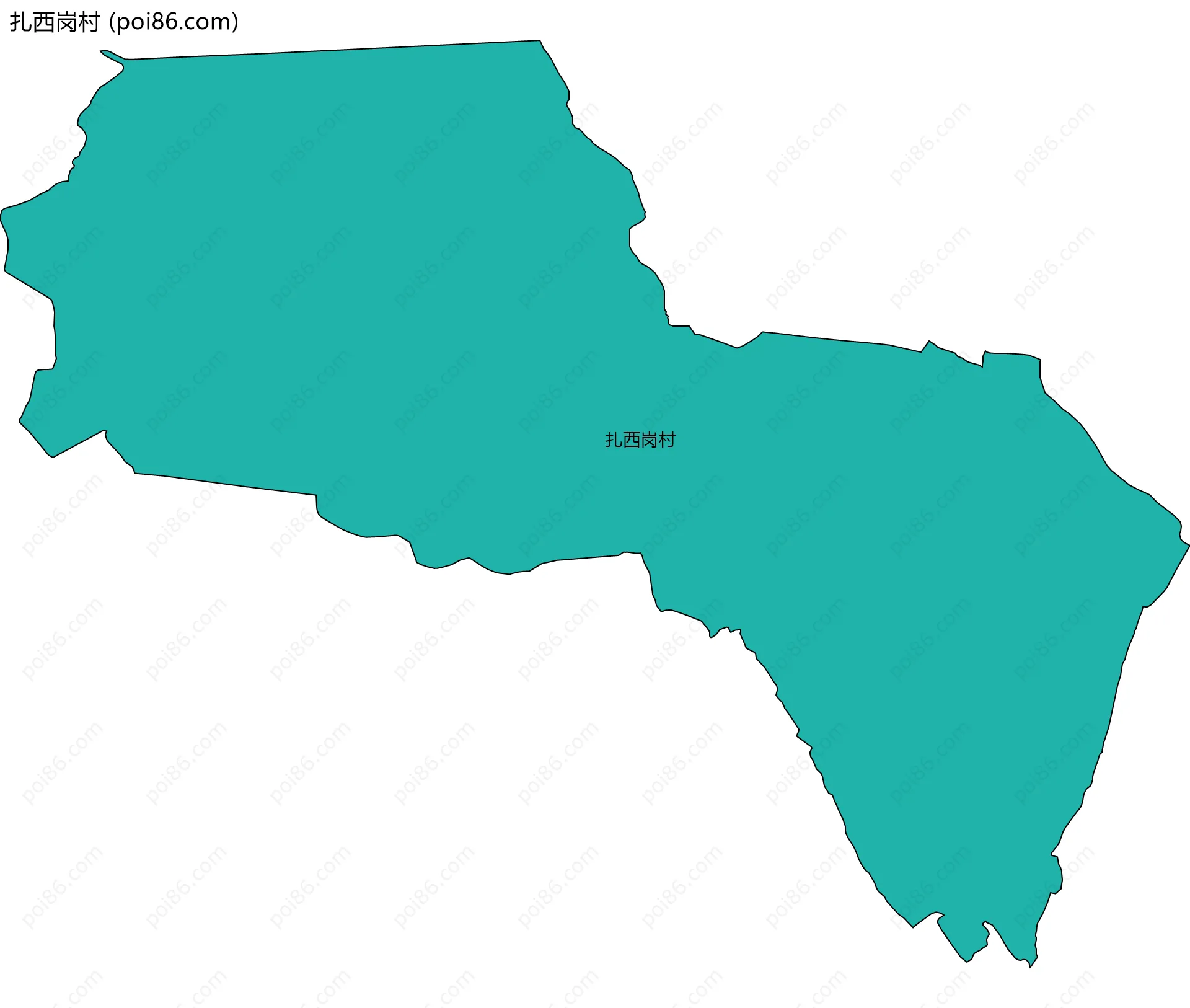 扎西岗村边界地图