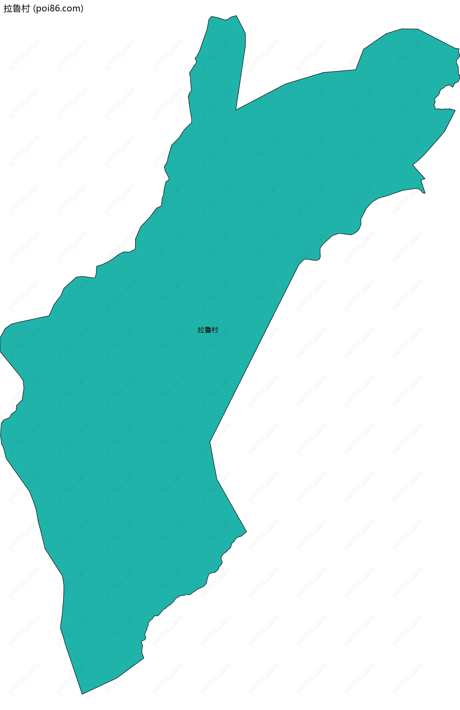 拉鲁村边界地图