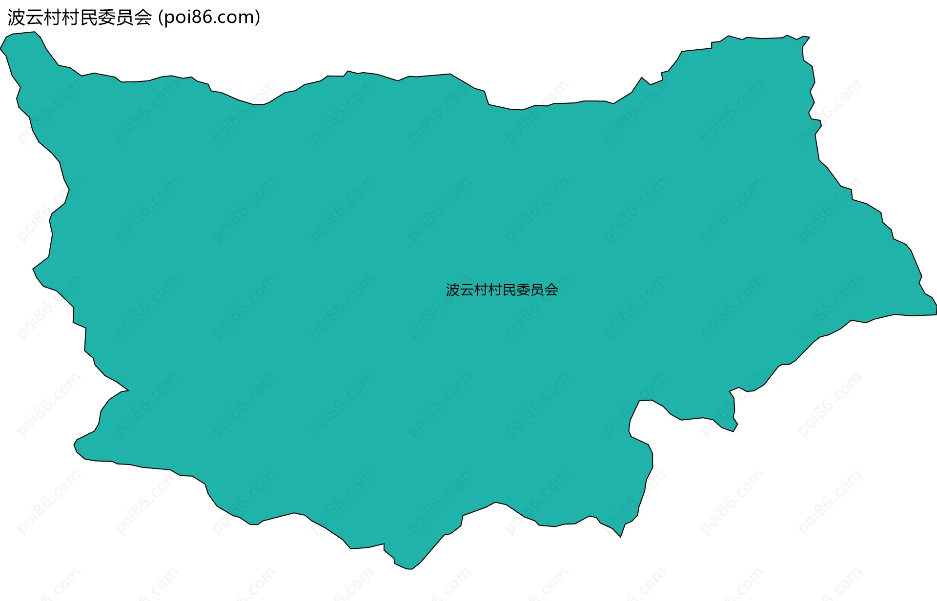 波云村村民委员会边界地图