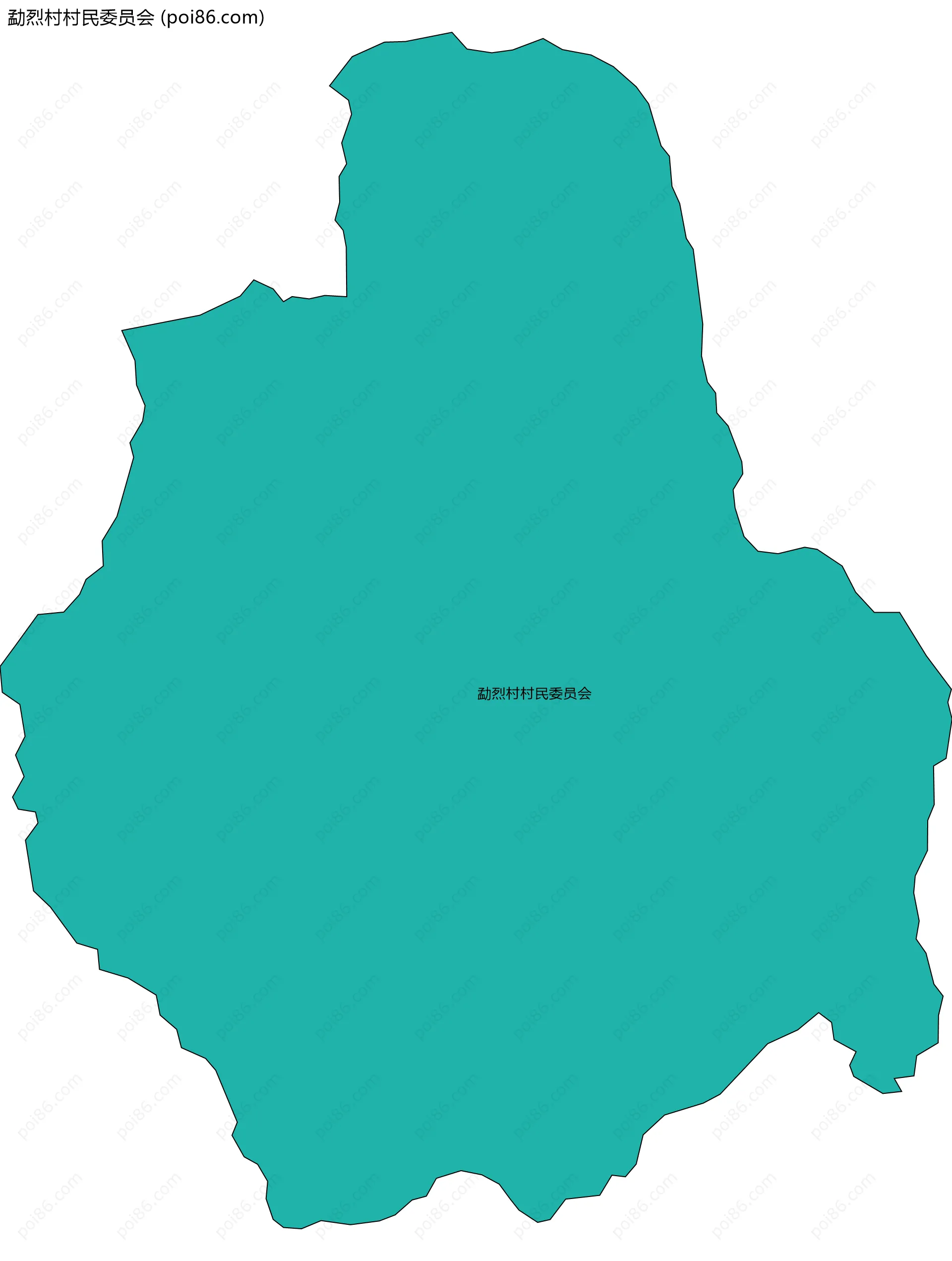 勐烈村村民委员会边界地图