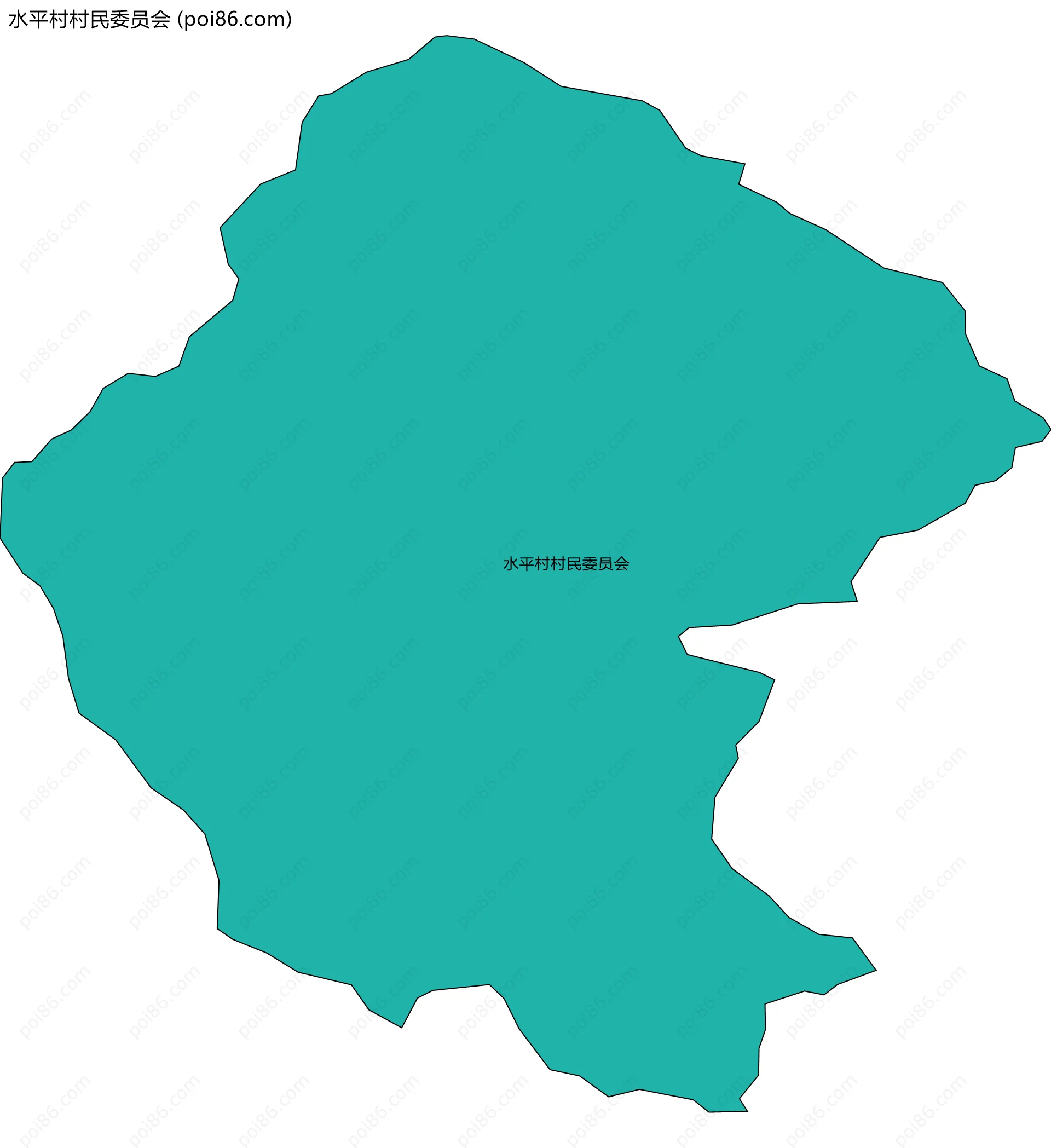 水平村村民委员会边界地图