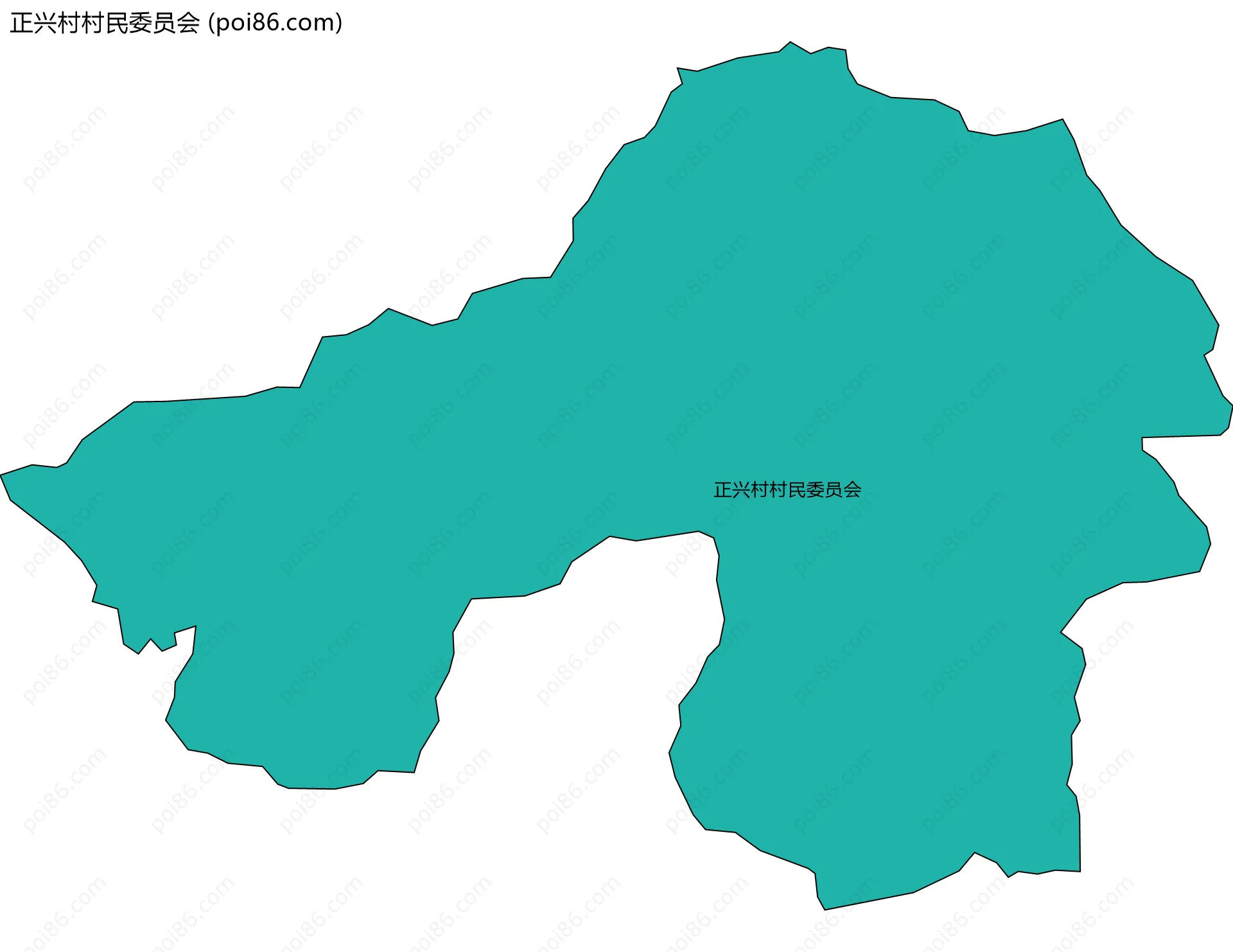 正兴村村民委员会边界地图