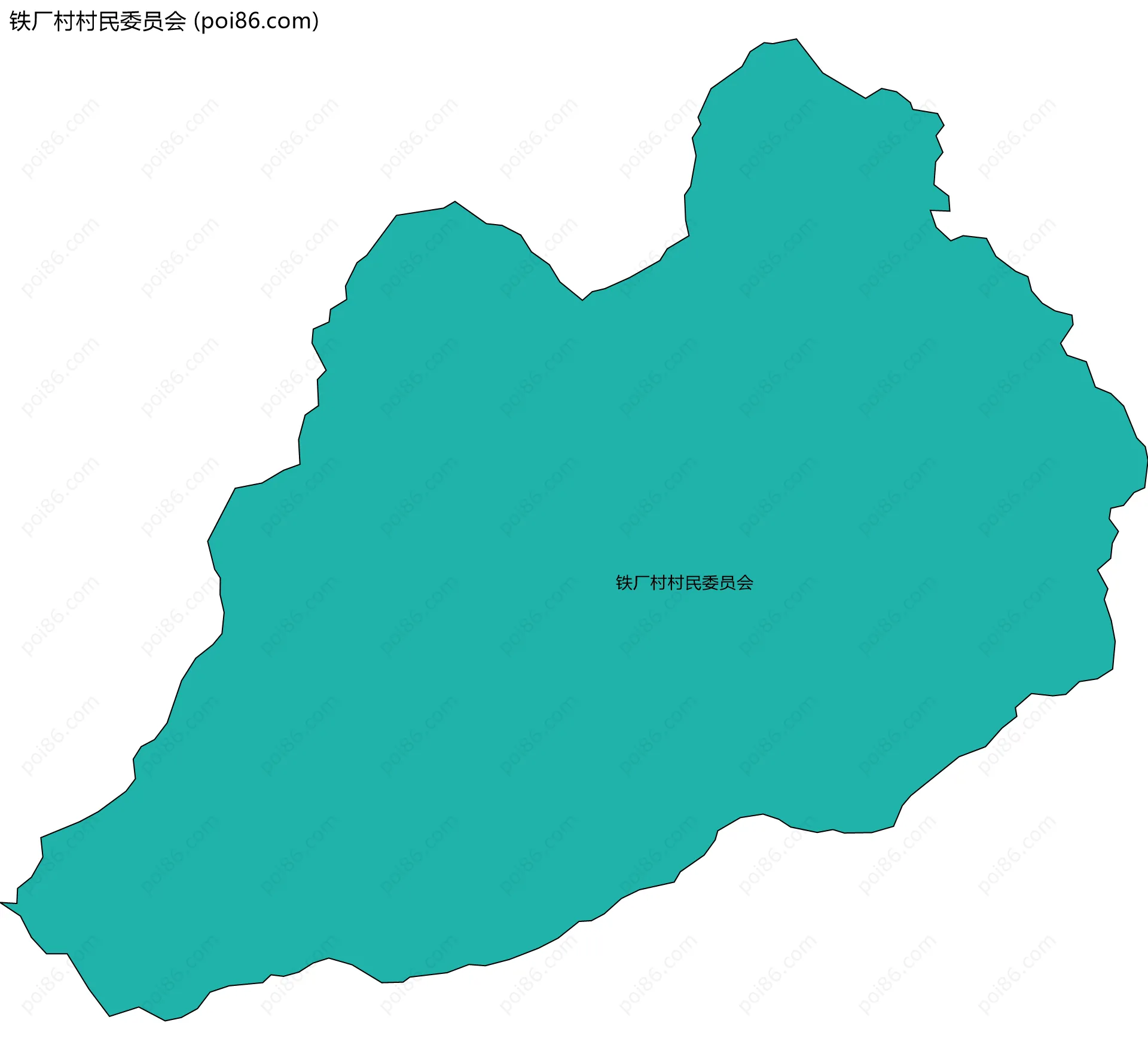 铁厂村村民委员会边界地图