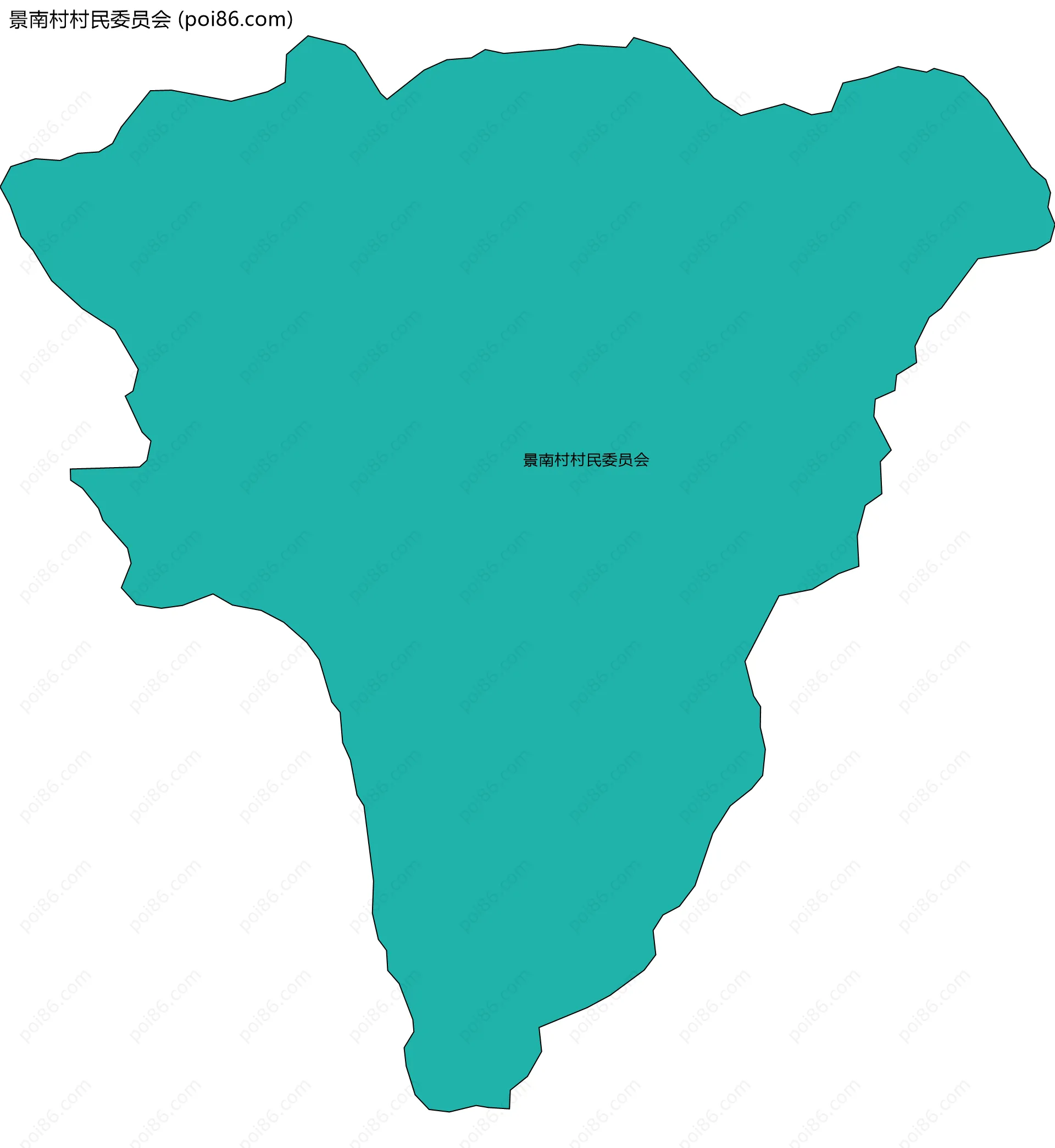 景南村村民委员会边界地图