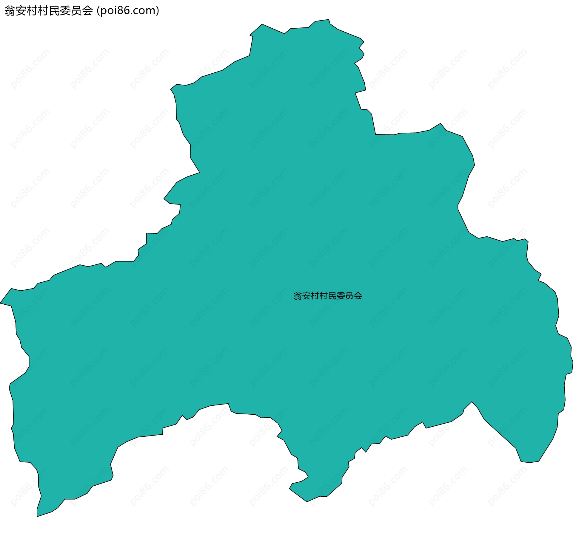 翁安村村民委员会边界地图