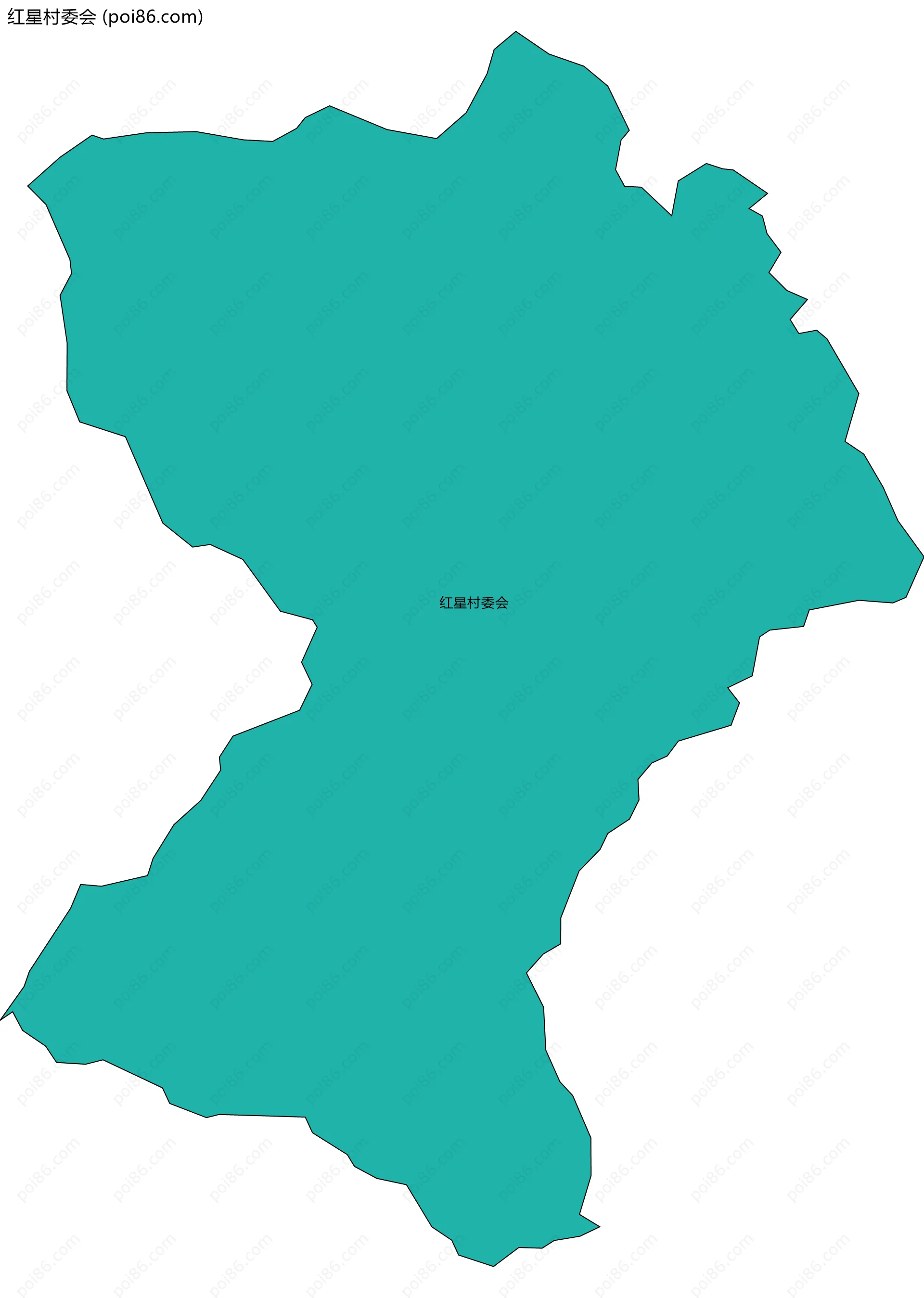 红星村委会边界地图