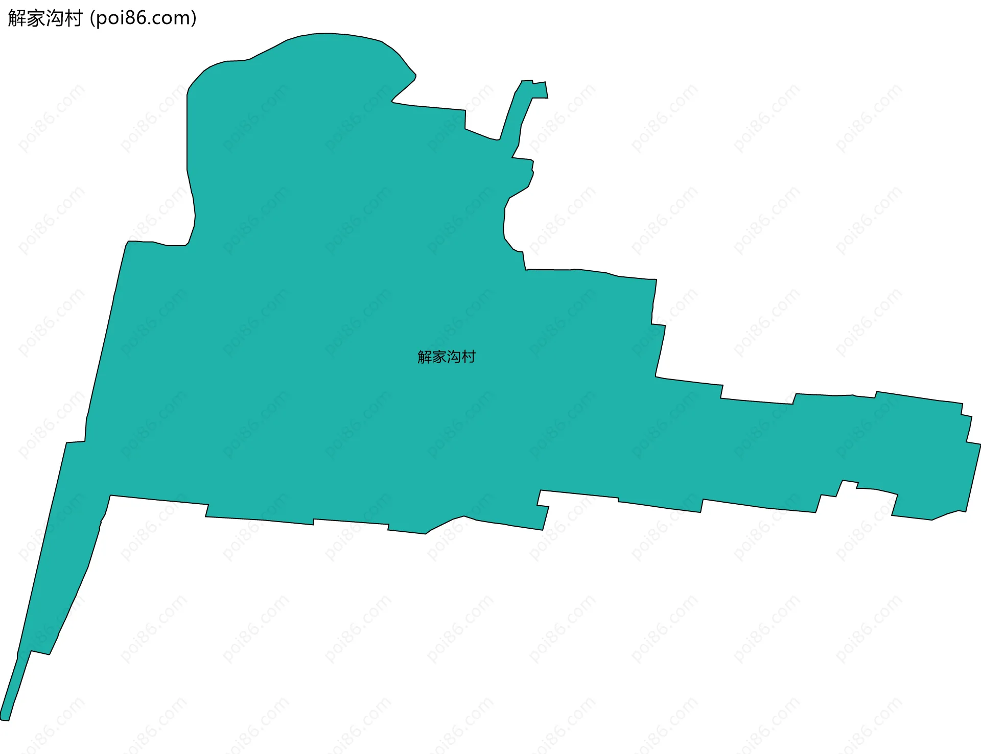 解家沟村边界地图