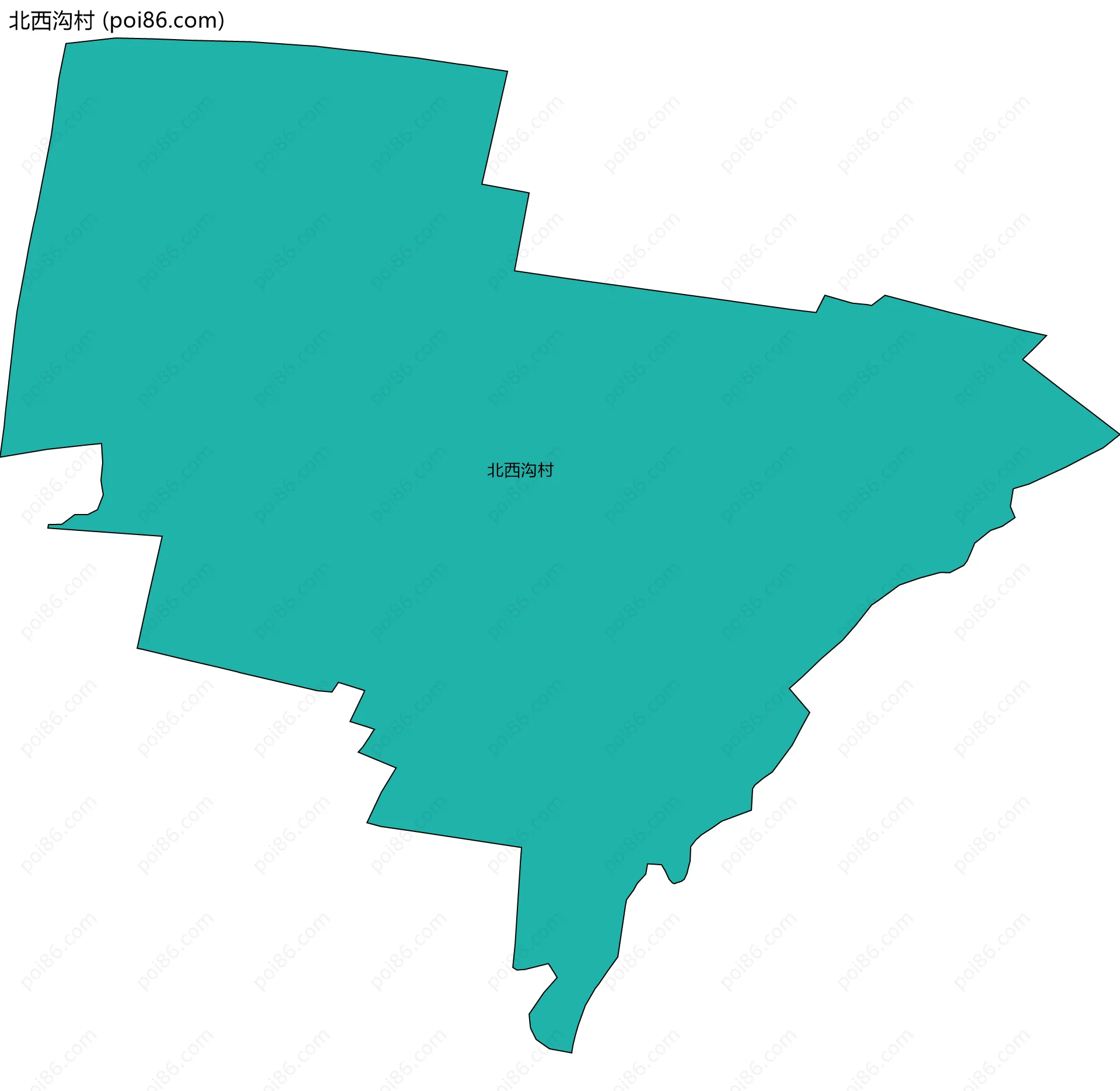 北西沟村边界地图