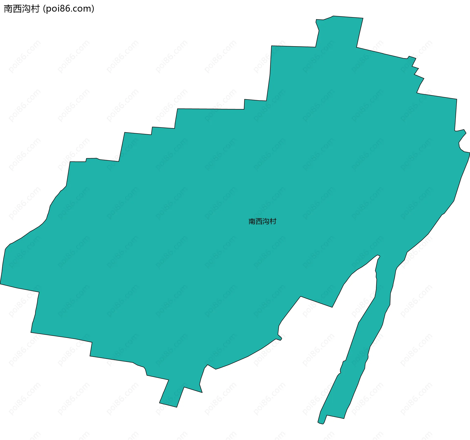 南西沟村边界地图