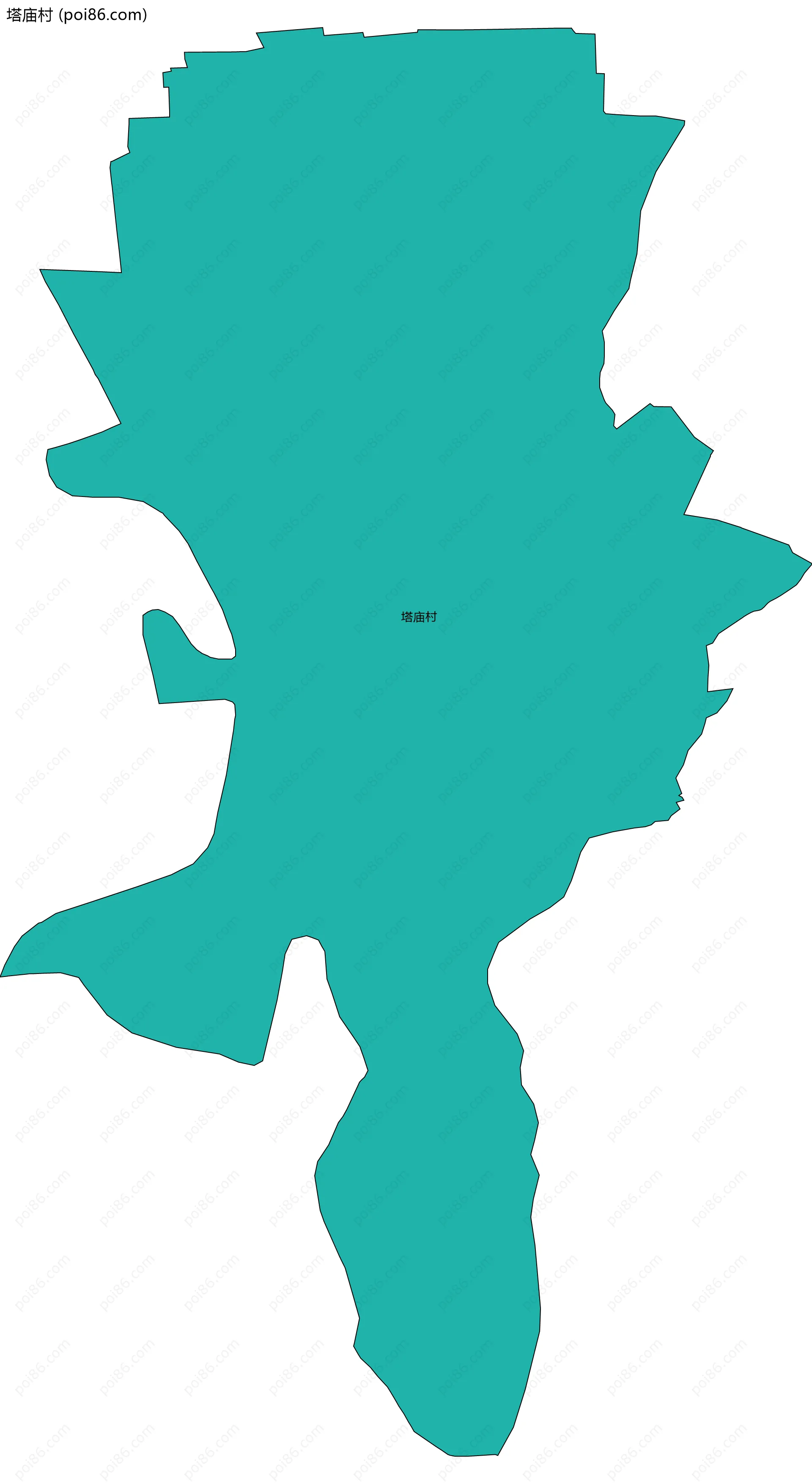 塔庙村边界地图