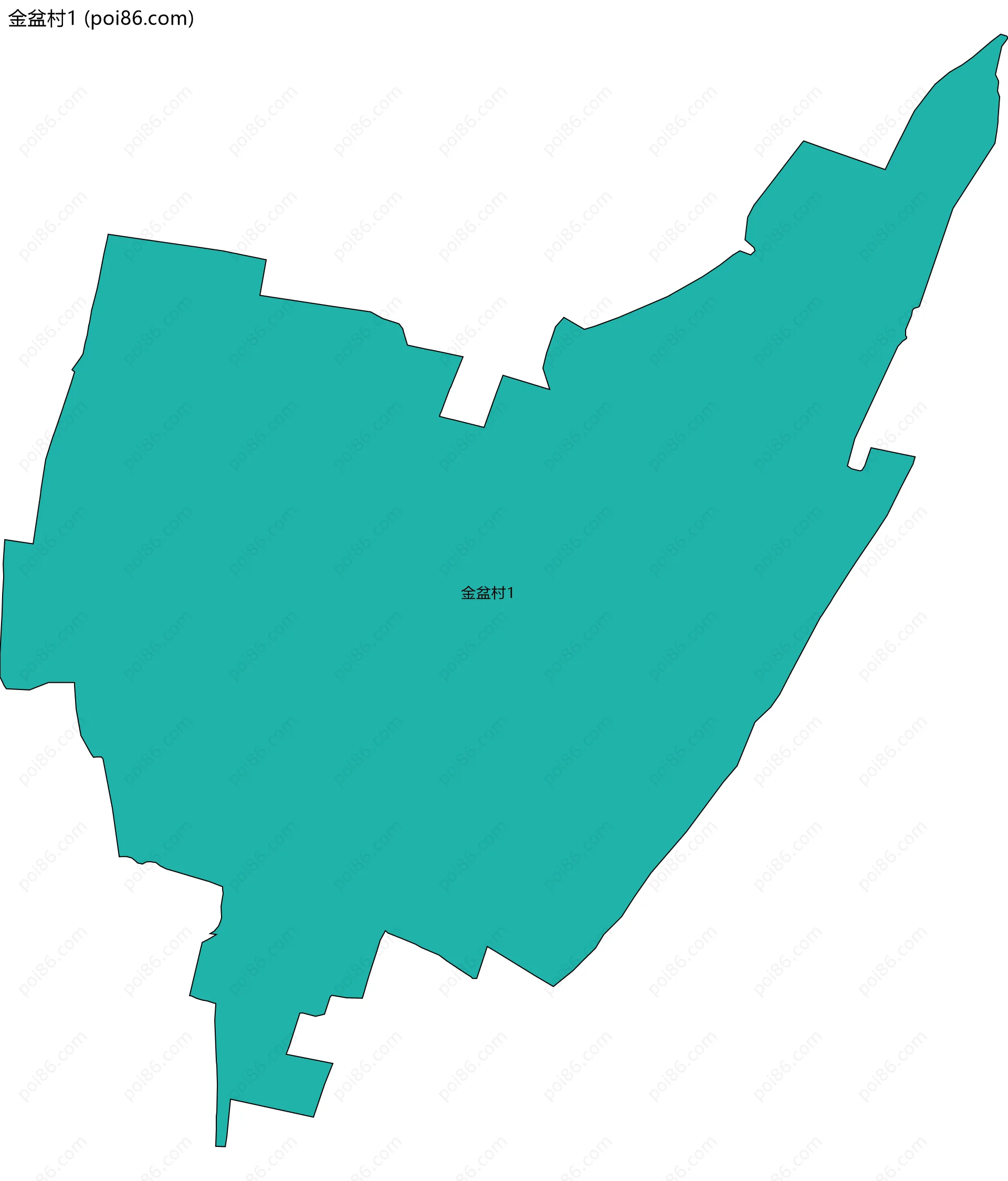 金盆村1边界地图