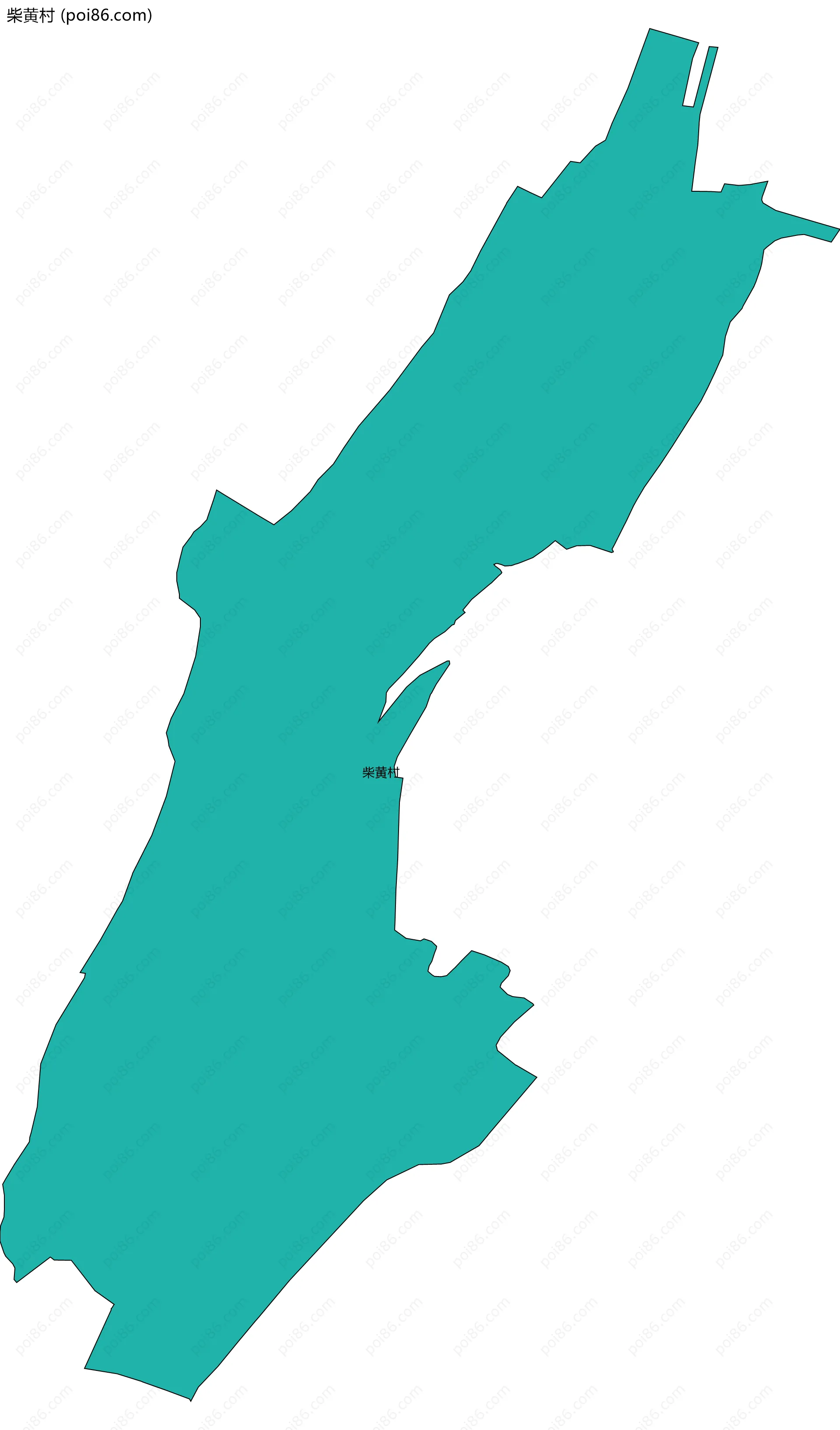 柴黄村边界地图