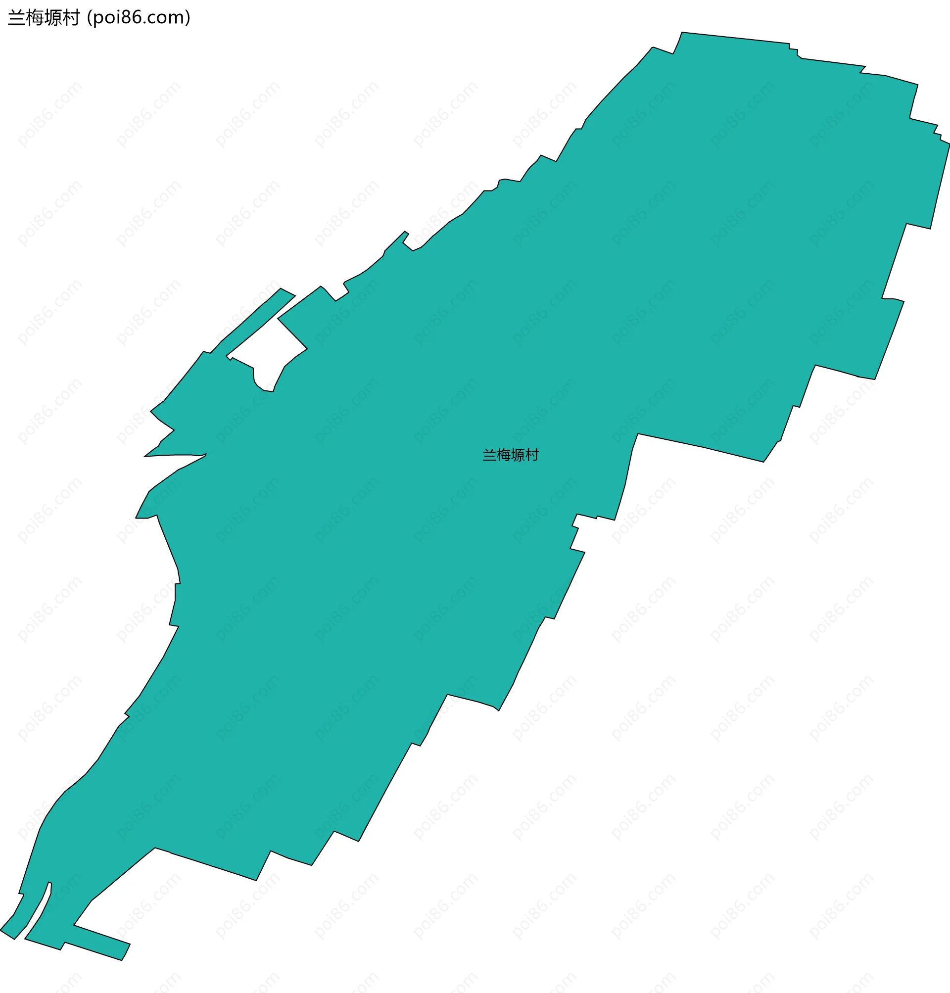 兰梅塬村边界地图