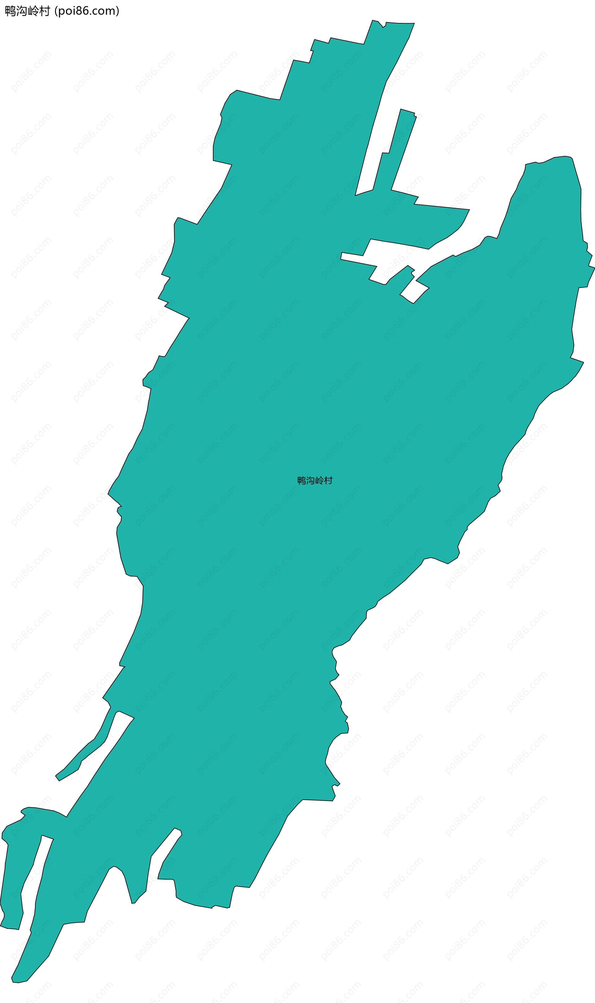 鸭沟岭村边界地图