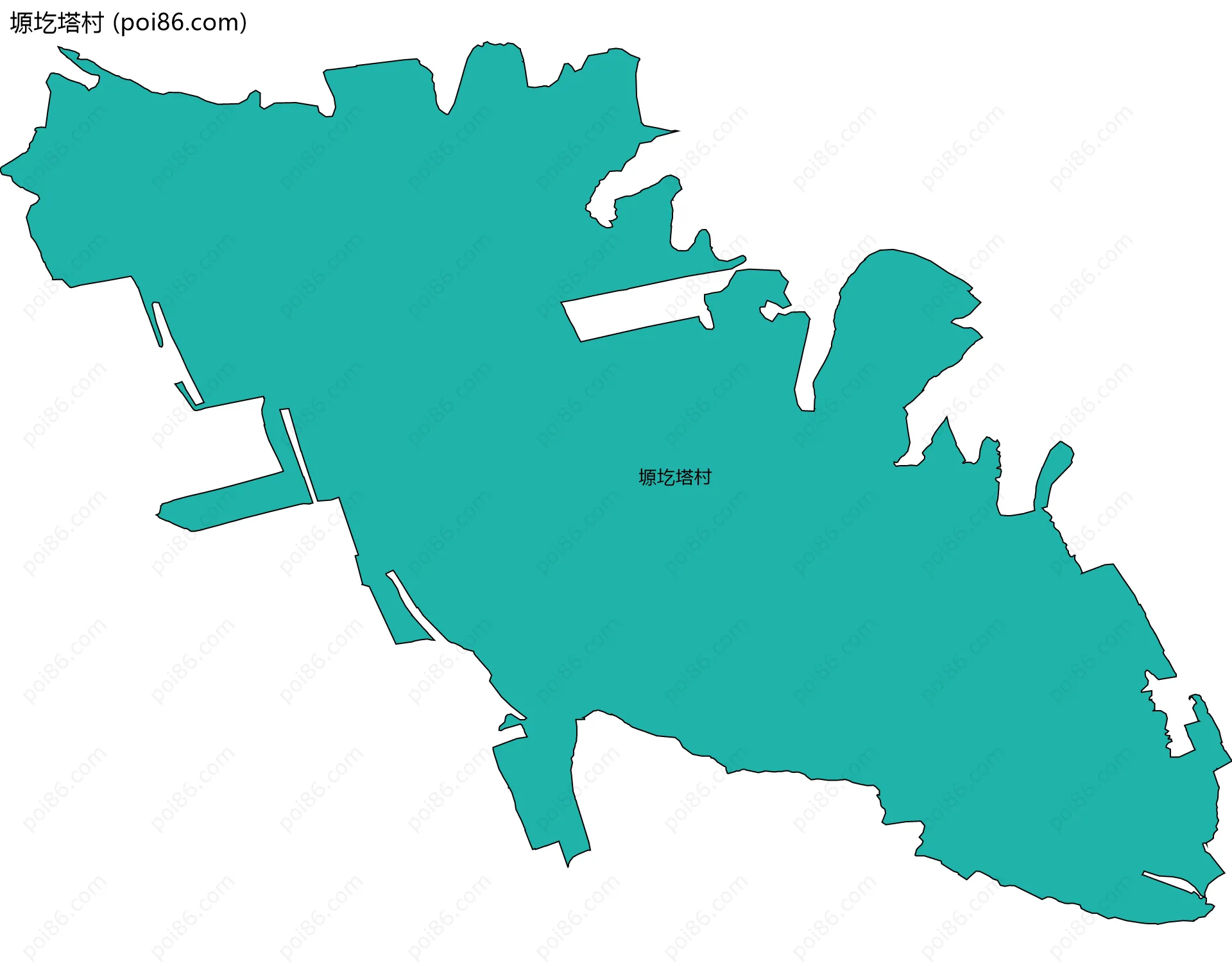 塬圪塔村边界地图