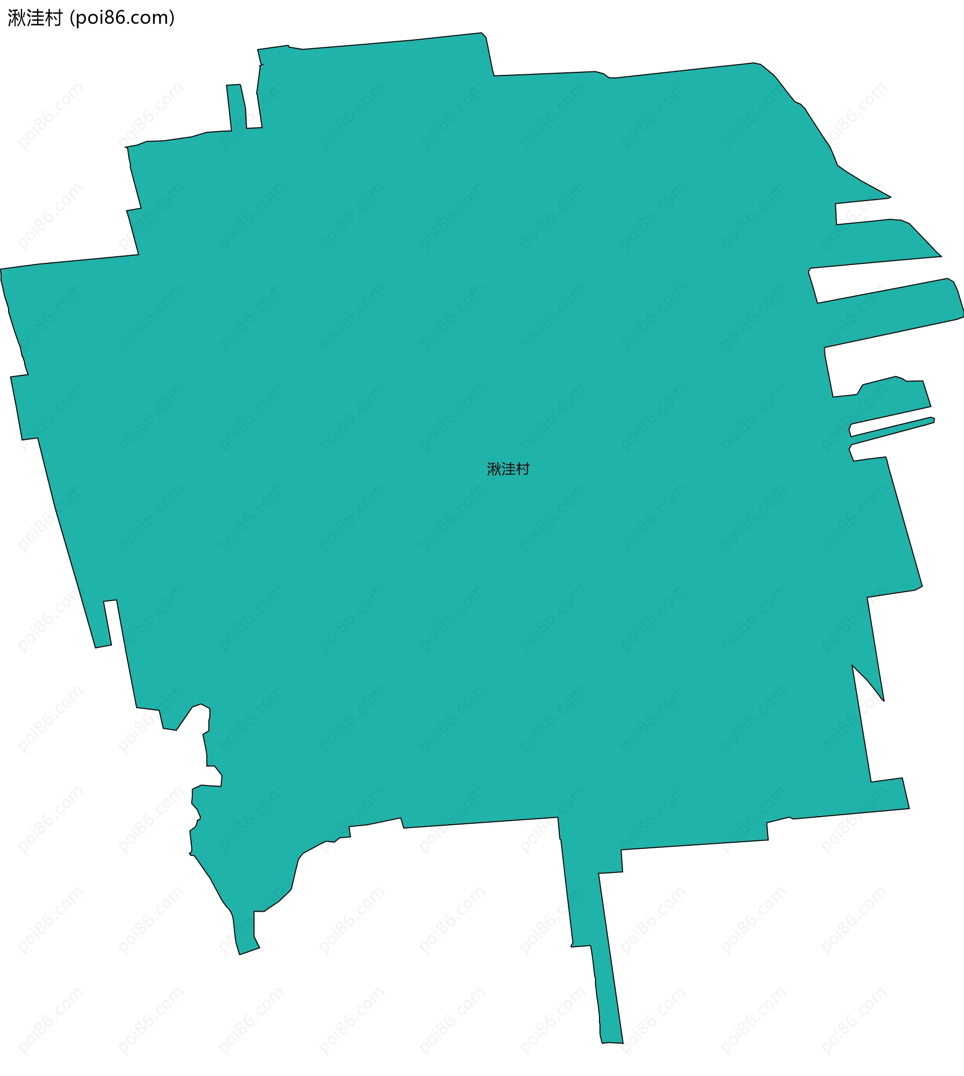 湫洼村边界地图