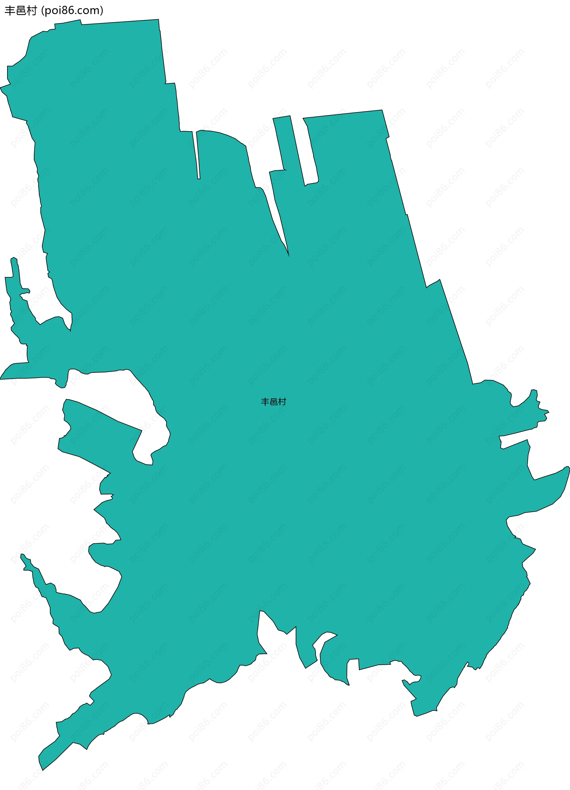 丰邑村边界地图