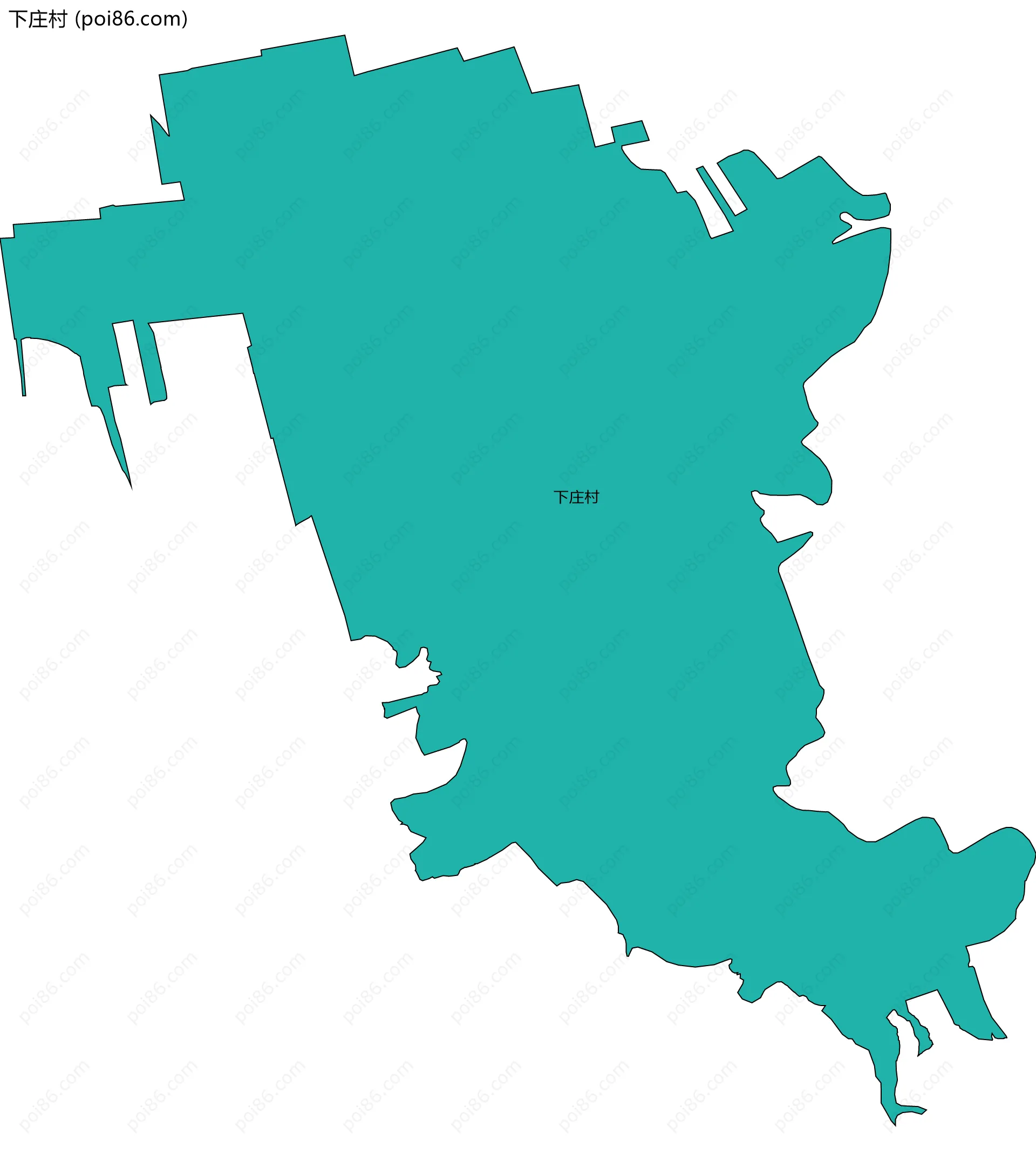 下庄村边界地图