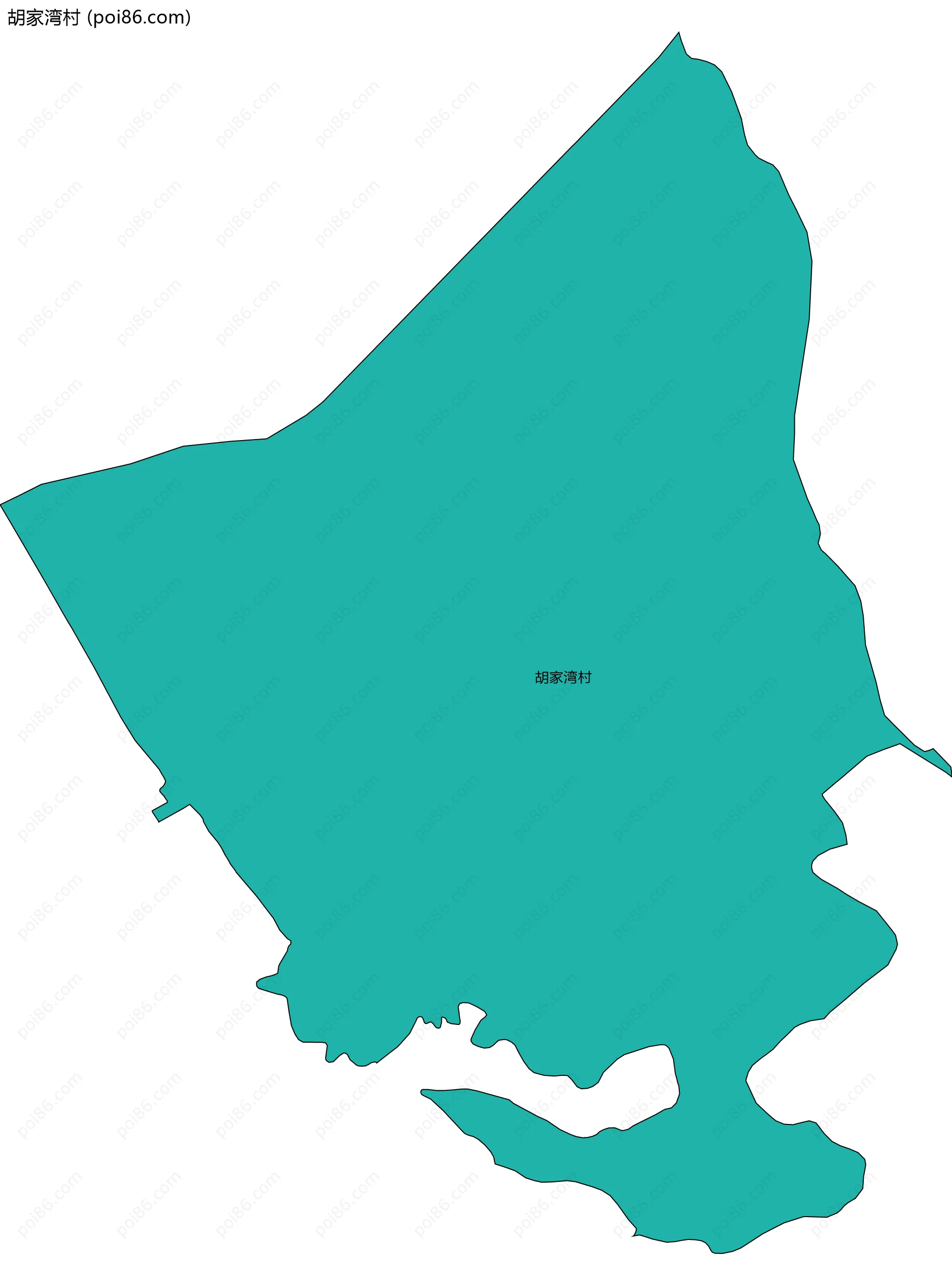 胡家湾村边界地图