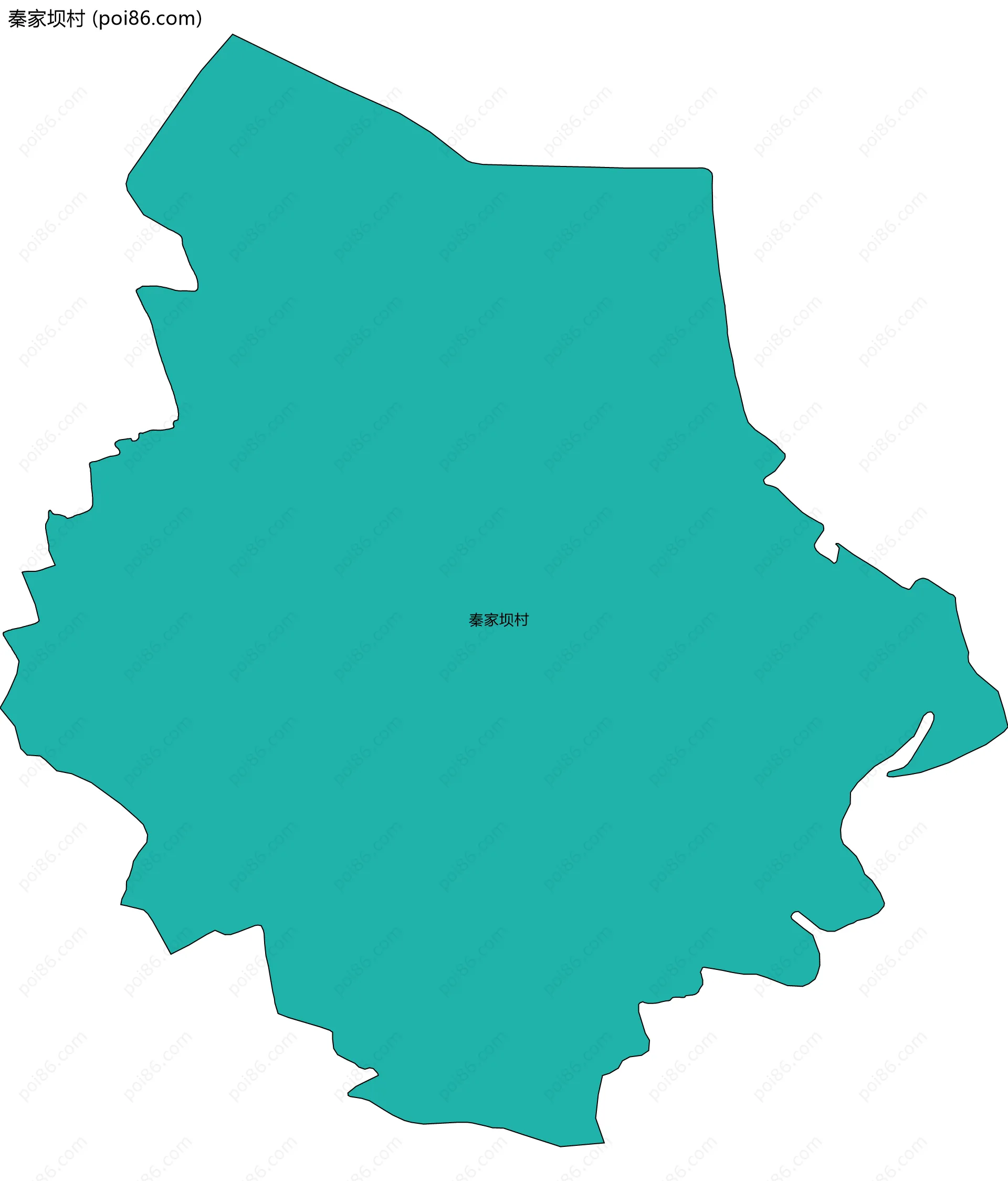 秦家坝村边界地图