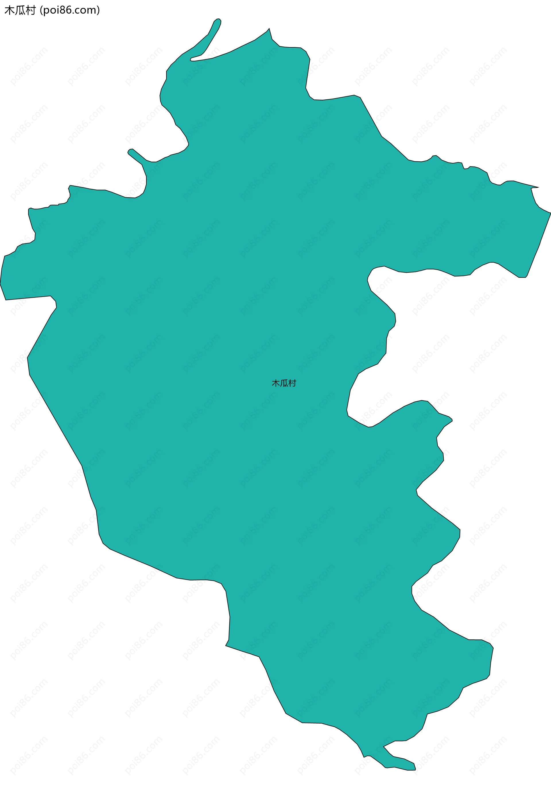 木瓜村边界地图